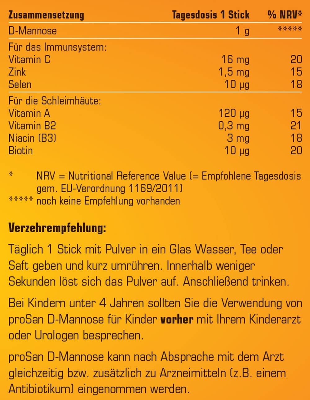 Thumbnail 3 de proSan D-Mannose für Kinder ab 4 Jahren (30 Sticks) – vegan, ohne Zusatzstoffe