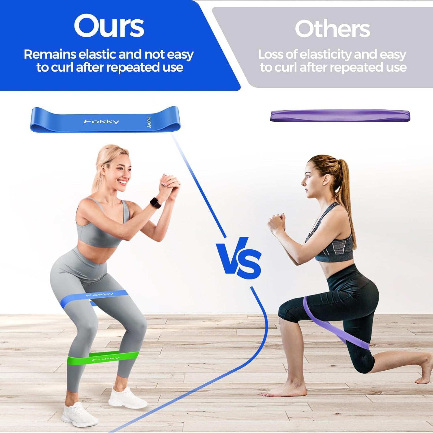 Thumbnail 3 de Fokky Elastici Fitness (Set di 5) – Bande di Resistenza a 5 livelli per Crossfit, Yoga e Pilates