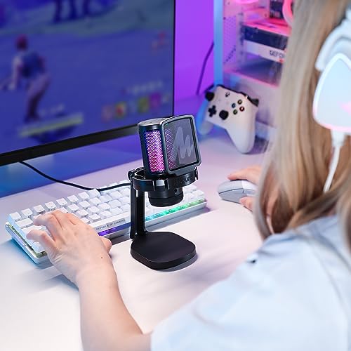 Thumbnail 7 de MAONO Microfono Gaming RGB USB con Cancellazione del Rumore e Controlli Semplici per Streaming e Podcast