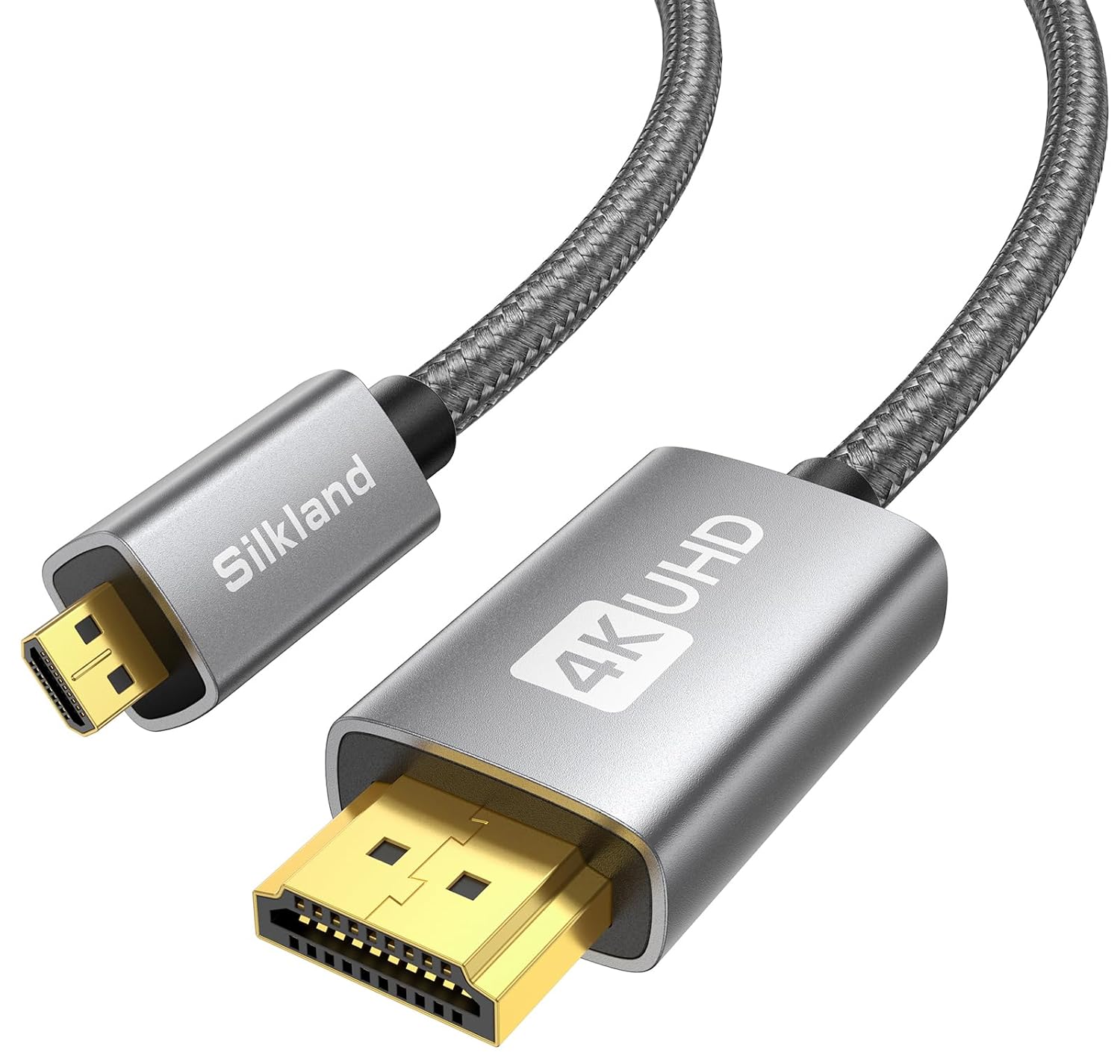 Detalle de Silkland Micro HDMI to HDMI Cable 1m, 4K@60Hz