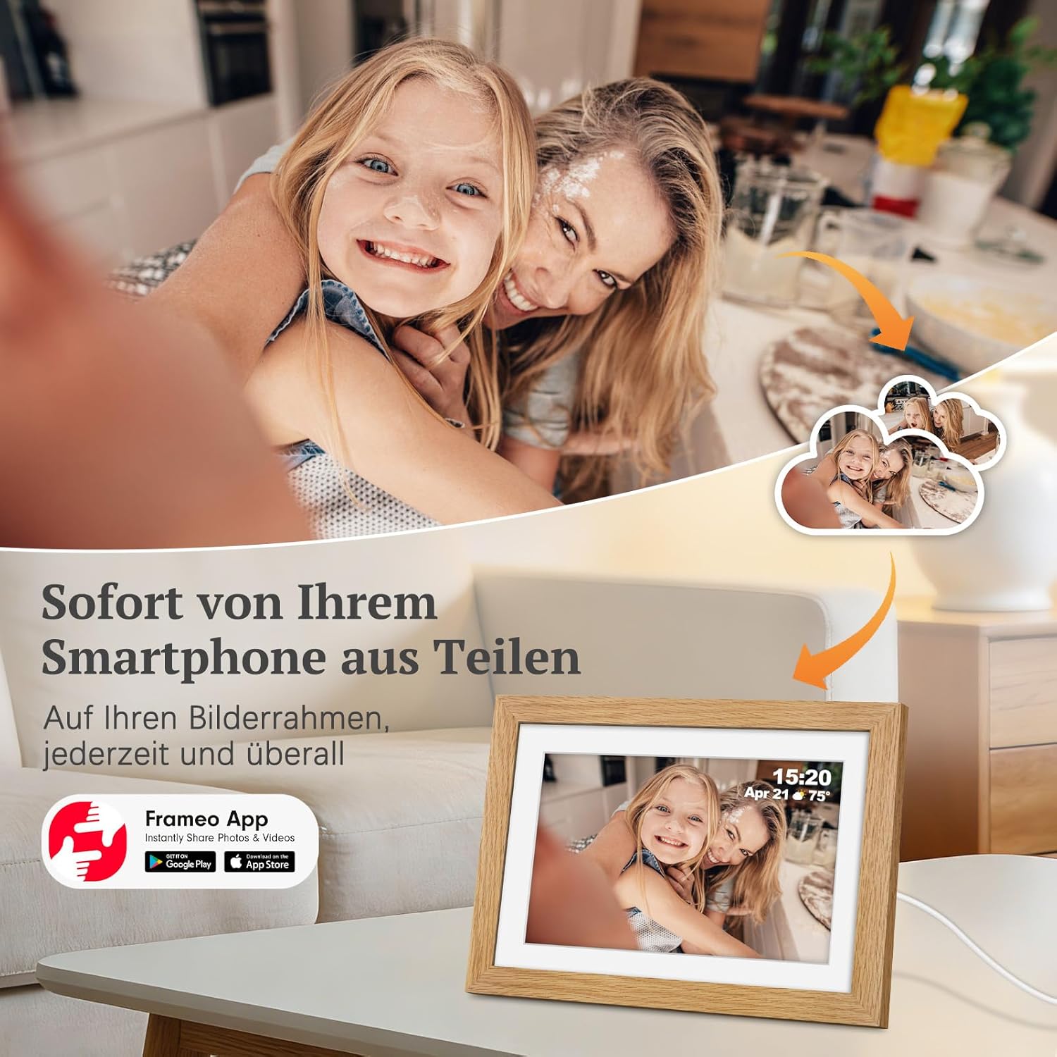 Detalle 2 de Digitaler Bilderrahmen 10,1" 32 GB 🌄