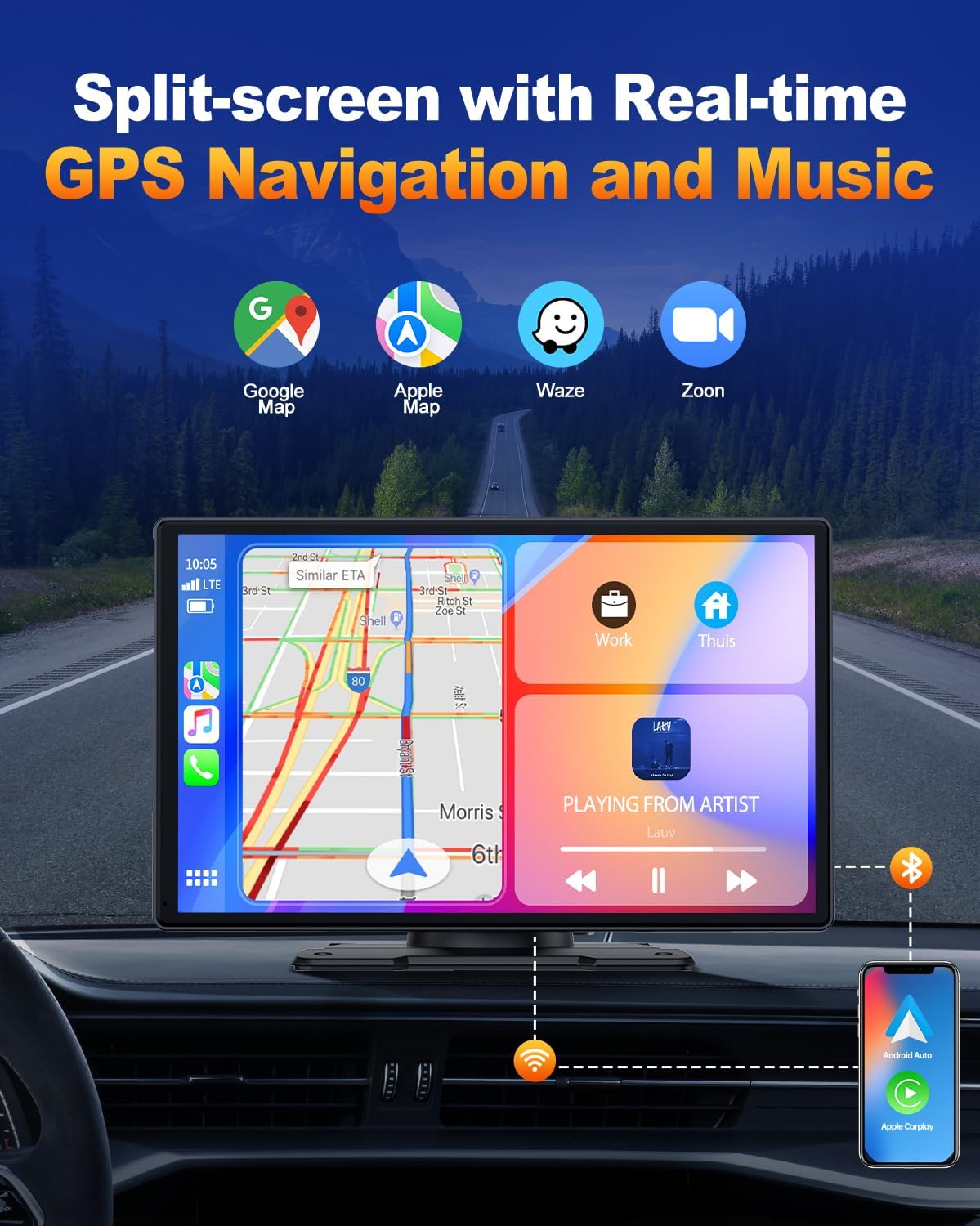 Thumbnail 4 de Volam G00gle Mirror Link 9 Pulgadas CarPlay
