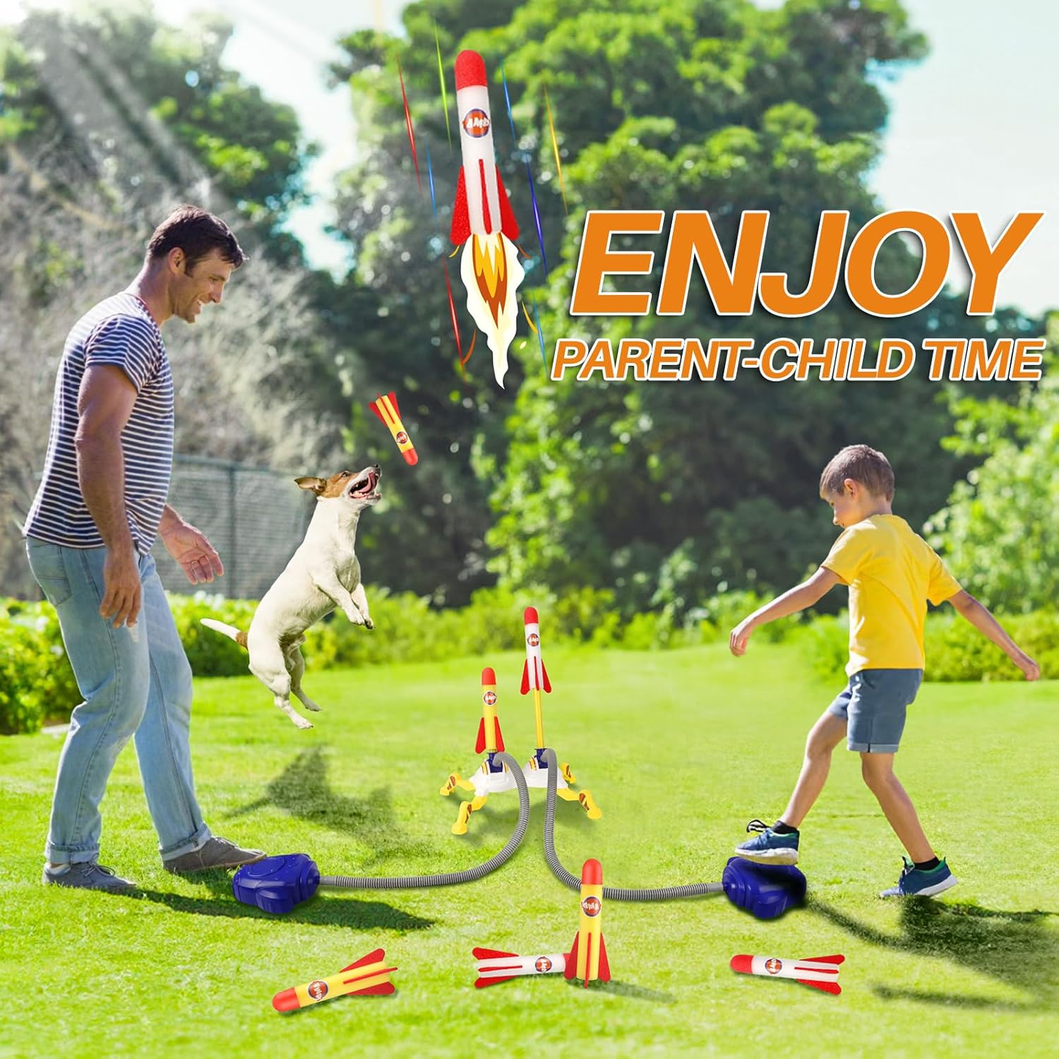Thumbnail 6 de TODARRUN Space Rocket Launcher for Kids: 6 Rockets, Dual Pedal Action, LED & Foam Variants