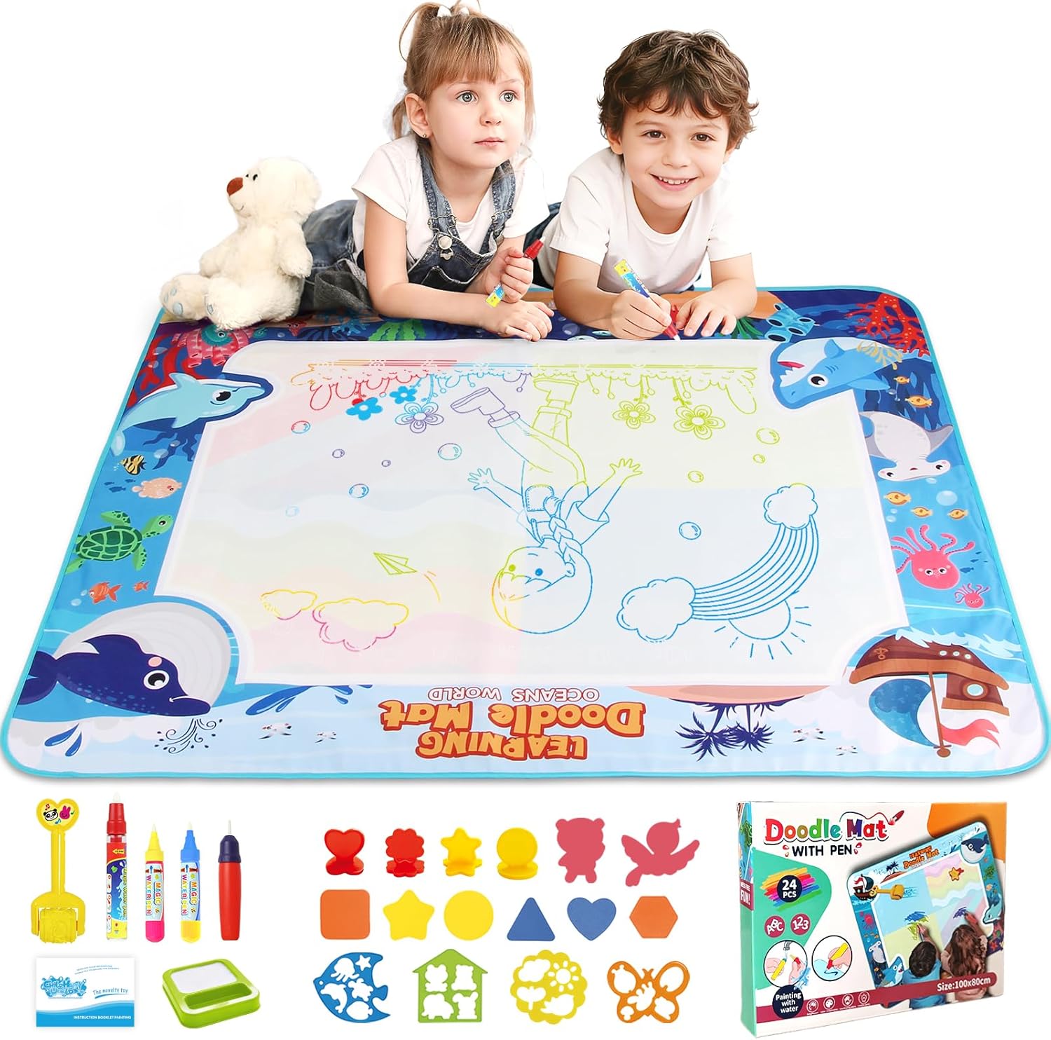 Detalle de chellago Malmatte Aqua Magic fĂŒr Kinder ab 1 Jahr đš