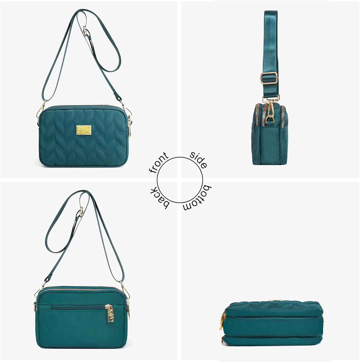 Thumbnail 4 de LassZone Ladies Crossbody Bag – Multi-Pocket Water-Resistant Nylon Shoulder Bag