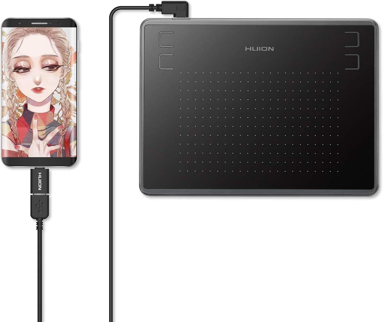 Detalle de HUION Inspiroy H430P Drawing Tablet, 4.8 x 3-inch, 4,096-level pressure