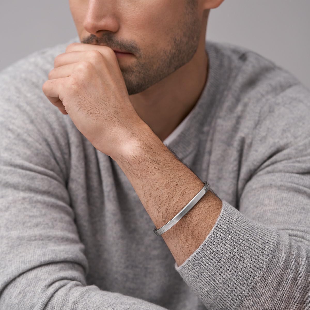 Thumbnail 1 de Fossil Bracciale bangle aperto in acciaio inossidabile da uomo