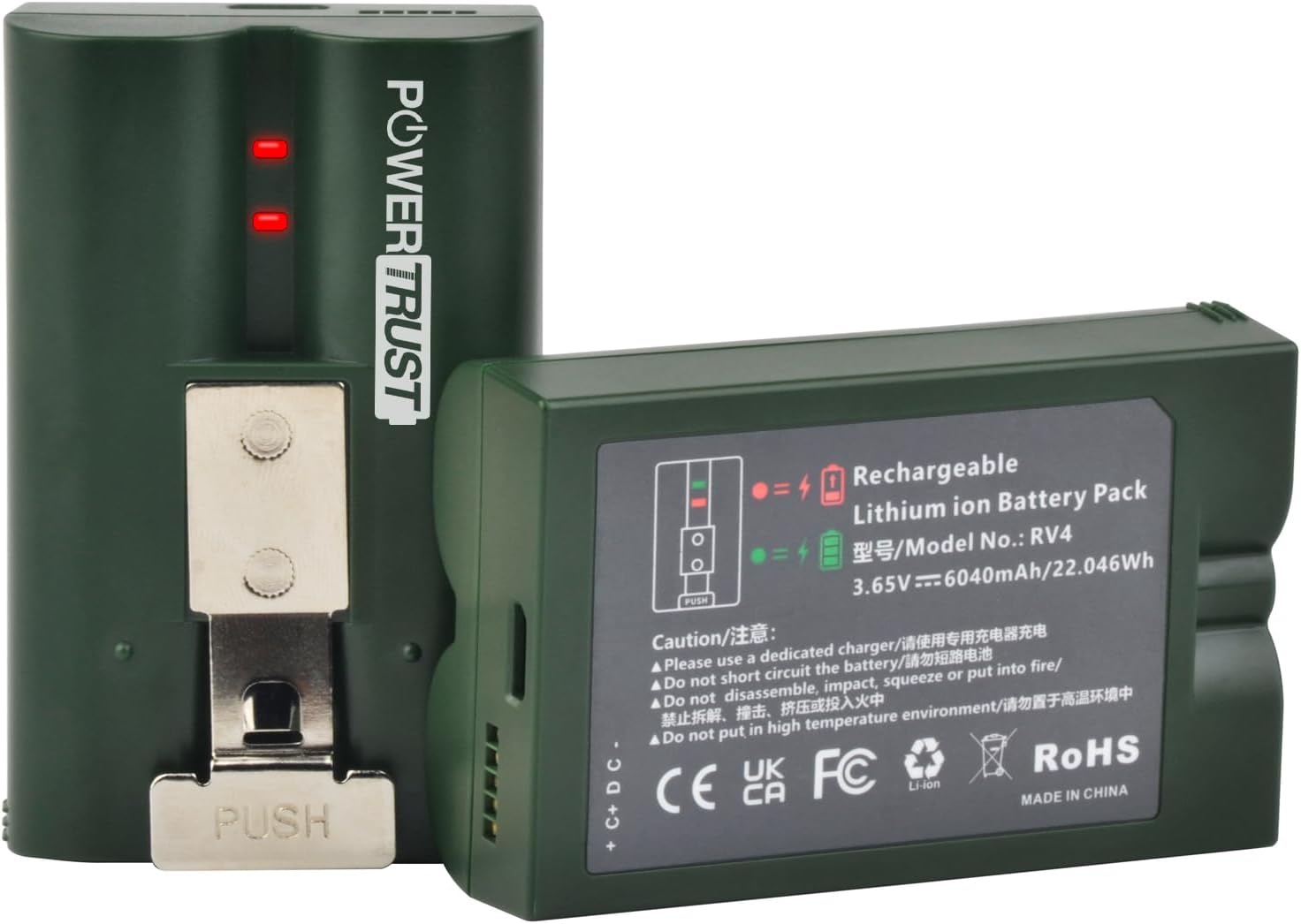 Thumbnail 1 de PowerTrust 2pcs Ring Doorbell Battery with LED Dual Charger Station review
