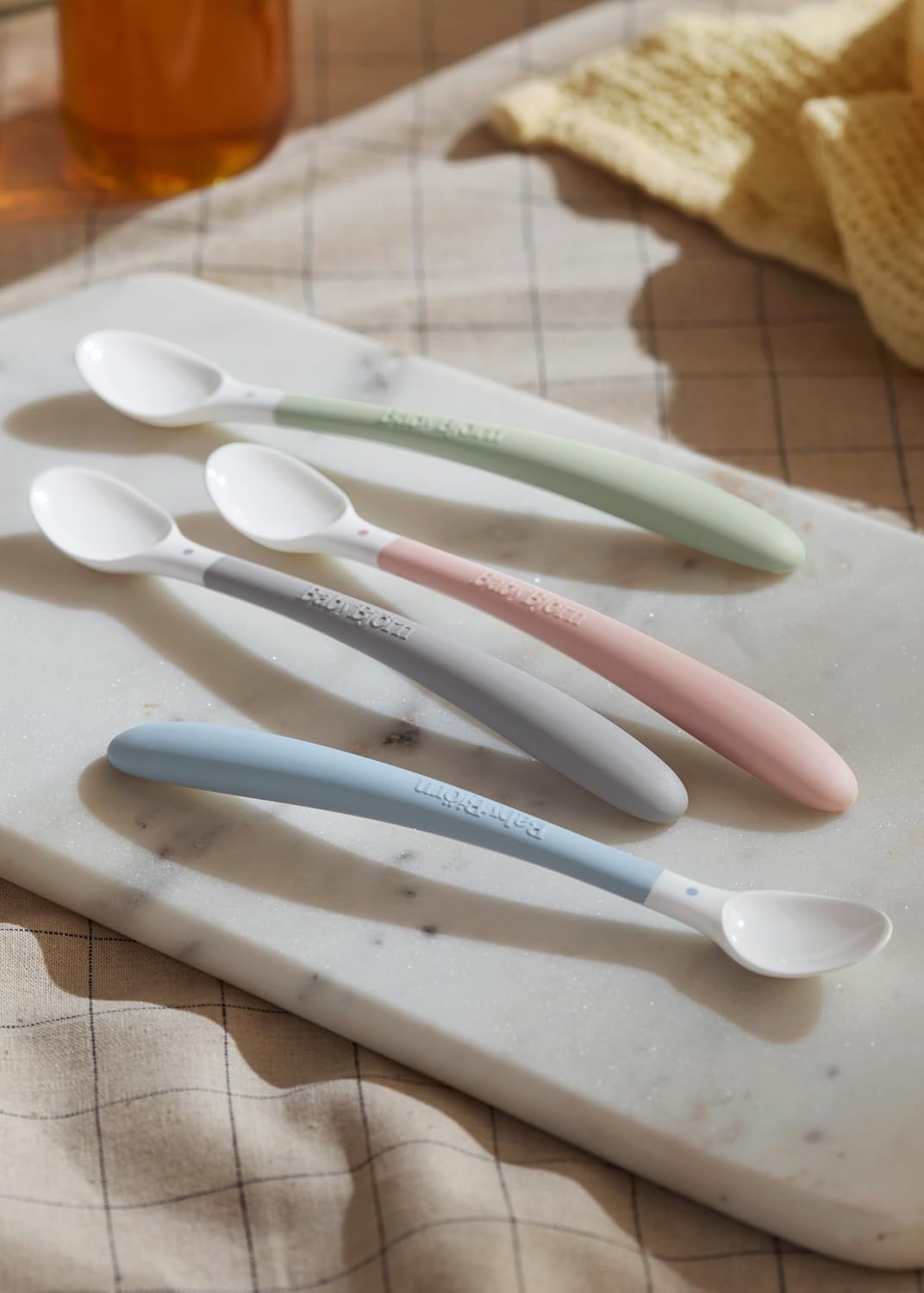 Detalle 2 de BabyBjörn Cucchiaio per la Pappa, 2 pezzi – Rosa chiaro