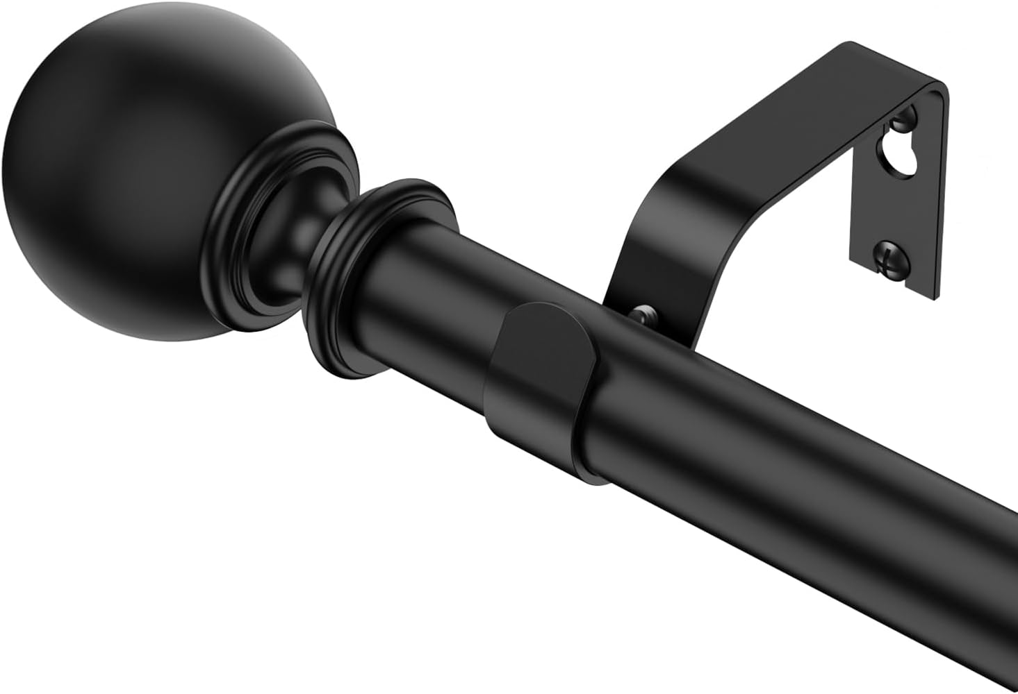 Detalle de JOSYRY Long Curtain Rod, 1-Inch Metal Pole for Wide Windows, Black