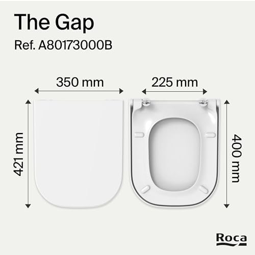 Thumbnail 2 de Roca The Gap A80173200B — Tapa y asiento Supralit blanco 🚽