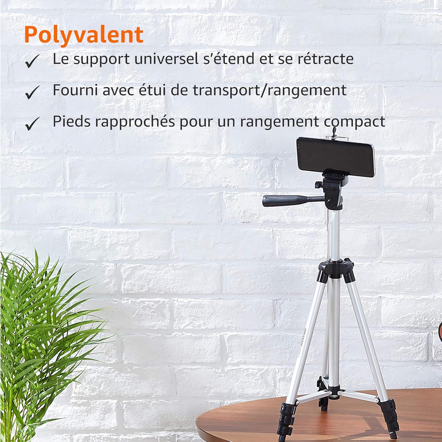 Thumbnail 5 de Amazon Basics Trépied universel pour smartphone, 127 cm