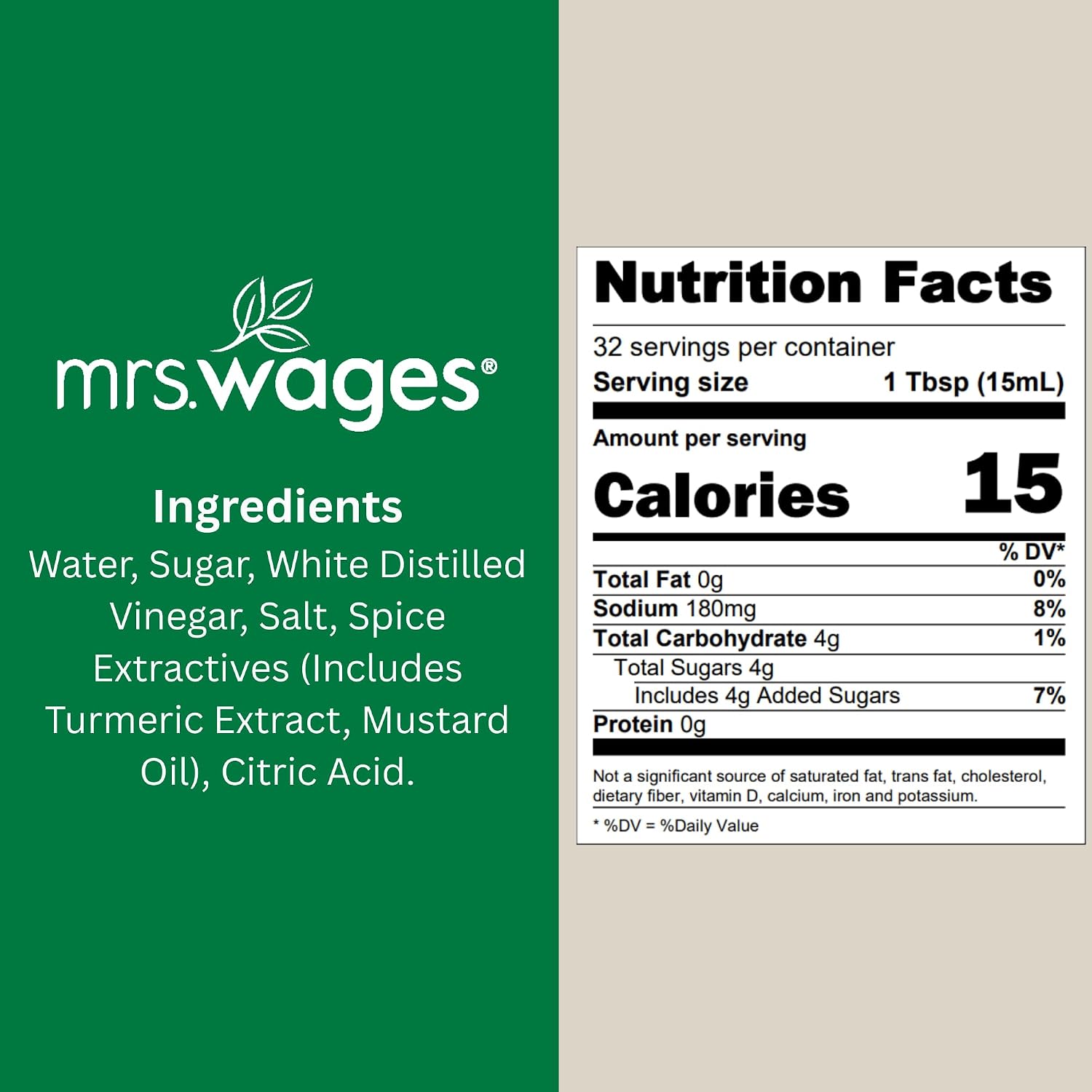 Detalle 2 de Mrs. Wages 1 Step Bread and Butter Pickling Mix, Six 16 fl oz Bottles
