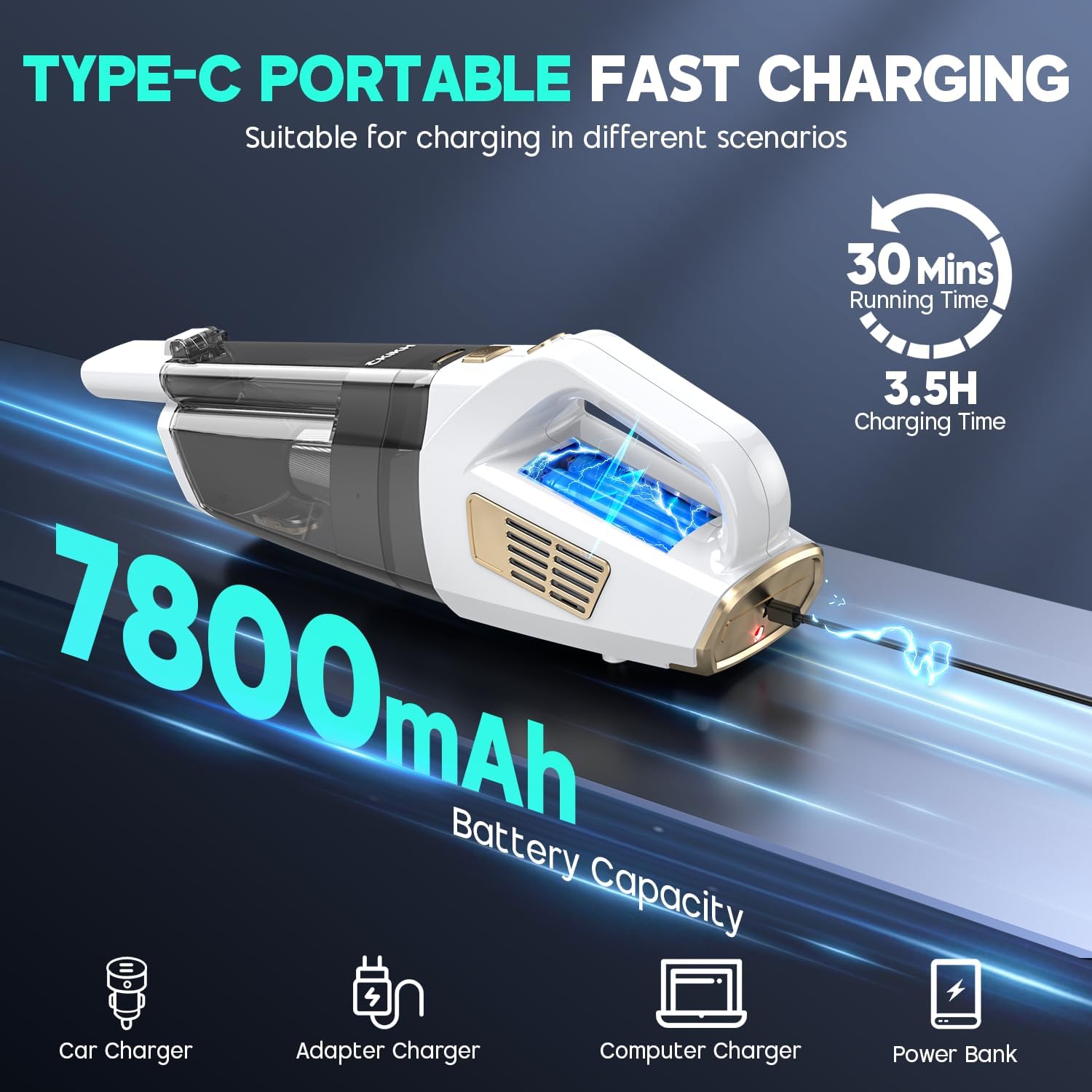 Thumbnail 3 de CKIKH Handheld Vacuum 15,000Pa