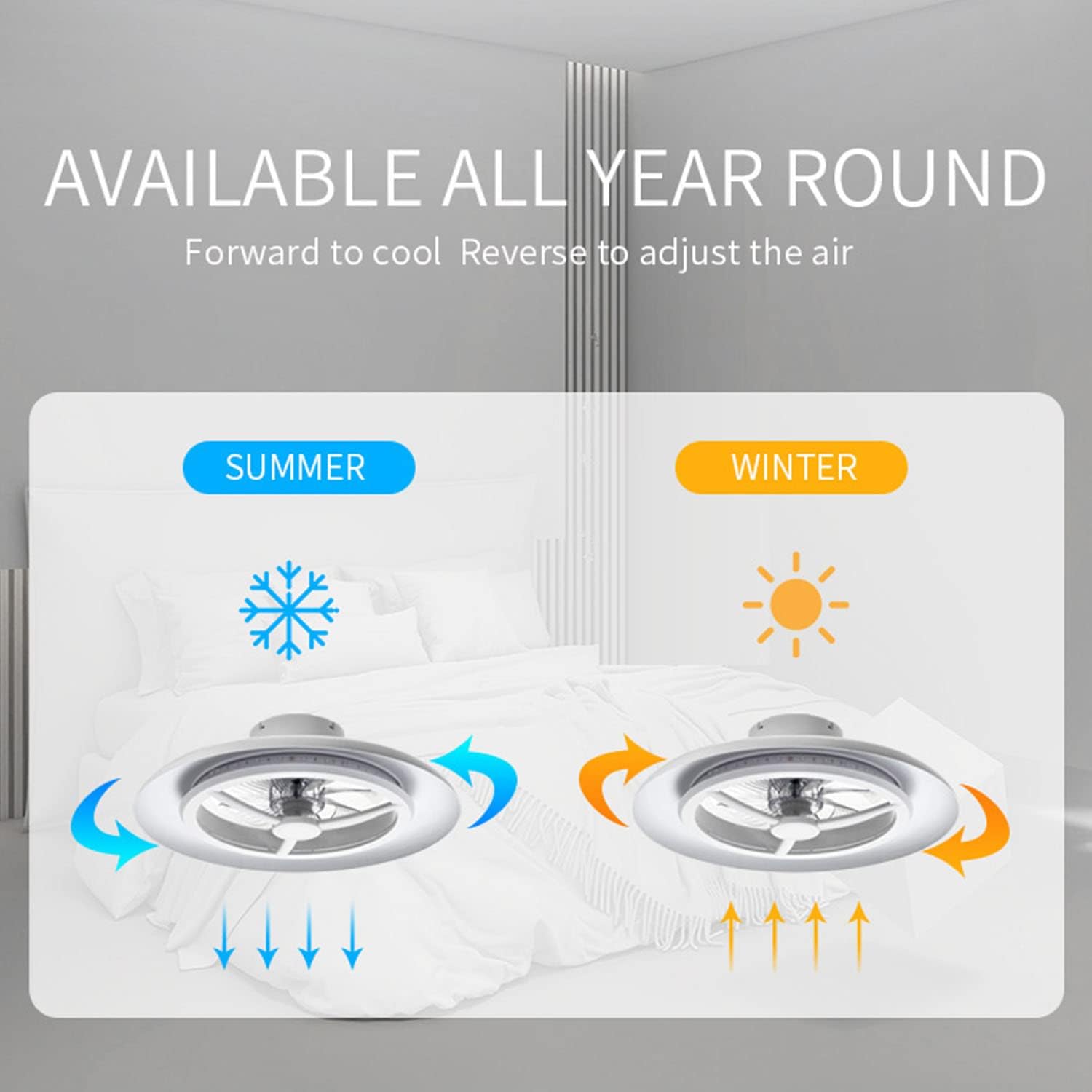 Thumbnail 6 de BKZO 55 cm Smart LED Ceiling Light with Fan — RGB, Dimming, and App Control