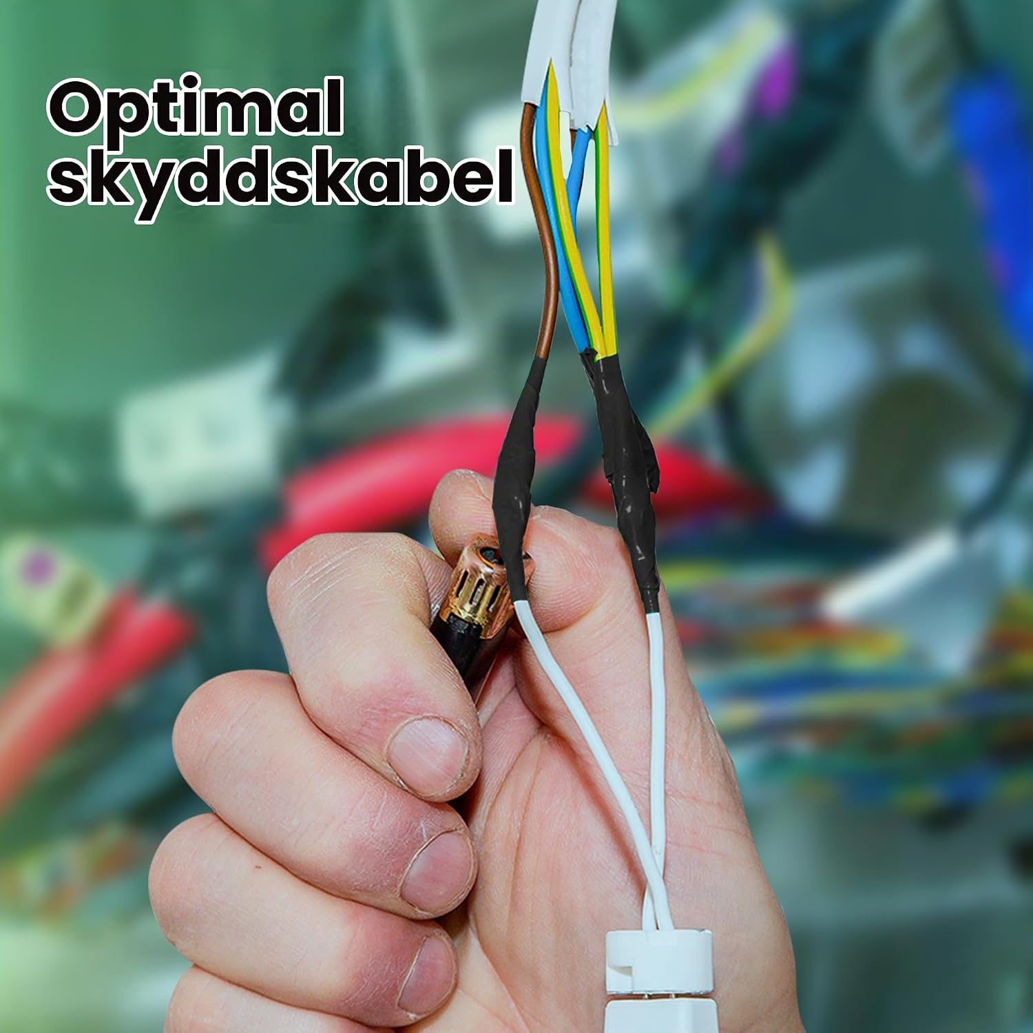Detalle 2 de Offgridtec krympslang med lim, 10 m, 4,8–2,4 mm, dubbelväggig, blå