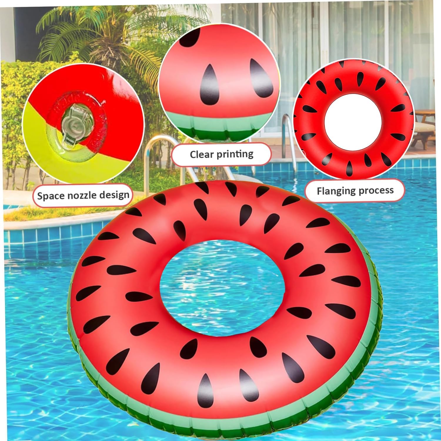 Thumbnail 1 de Ruutcasy Anneaux de natation gonflables pour adultes façon pastèque