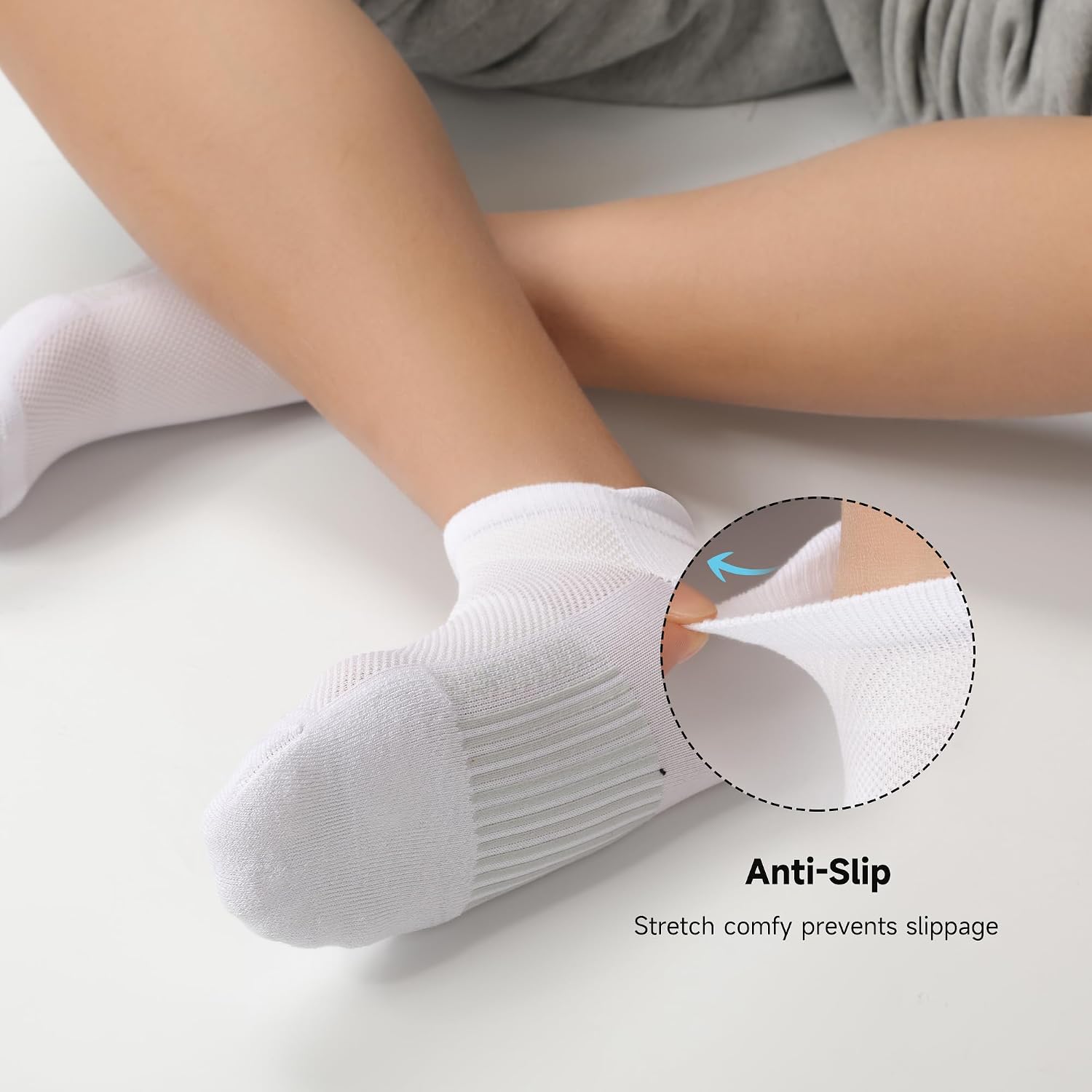 Thumbnail 6 de BAMBOO COOL Men's Ankle Socks: Moisture-Wicking, Odor-Controlled, Arch-Support Cushioned Running Socks (8 Pack)