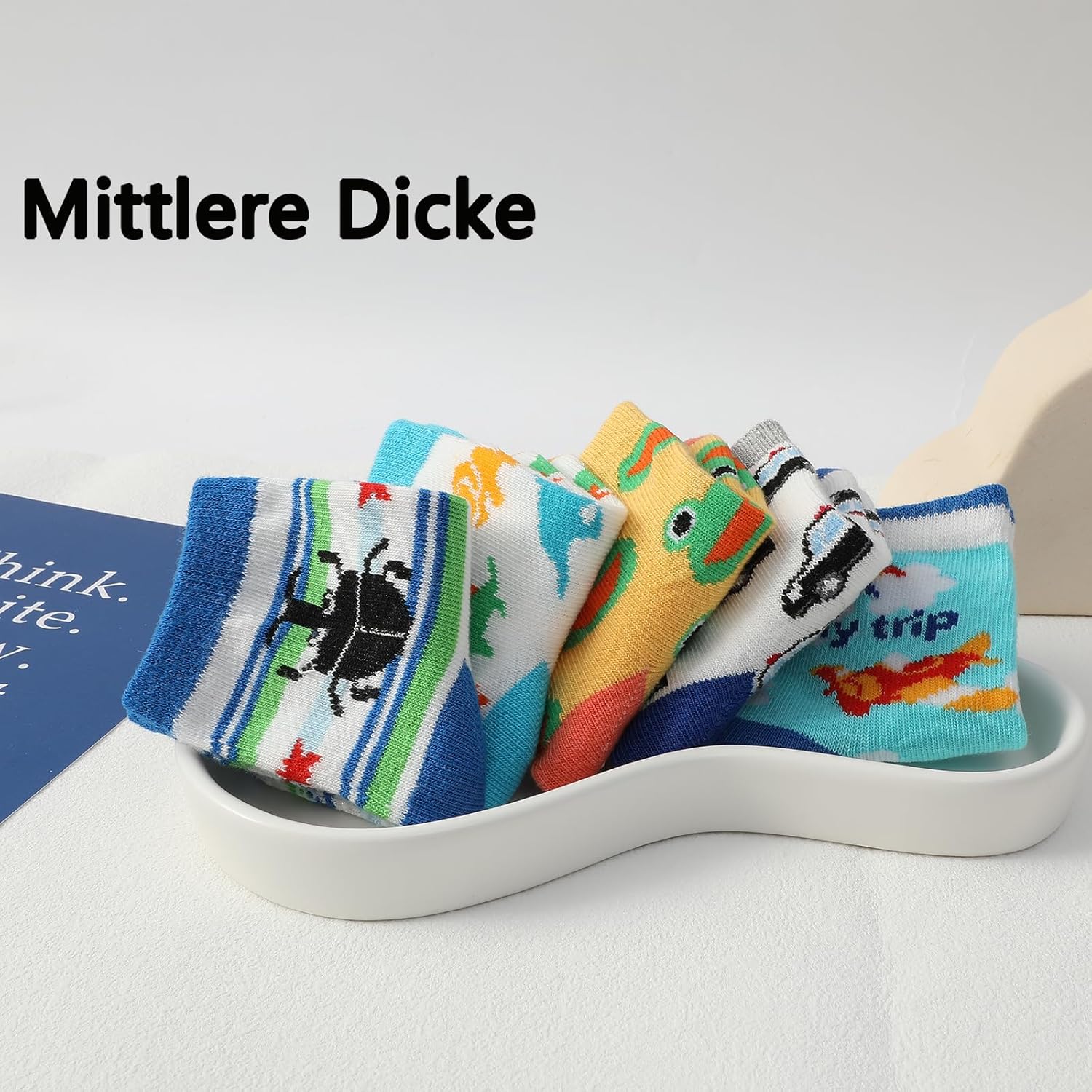 Thumbnail 3 de SUOSDEY Stoppersocken Kinder 12 Paar – rutschfest dank Silikonpunkten, 1–7 Jahre