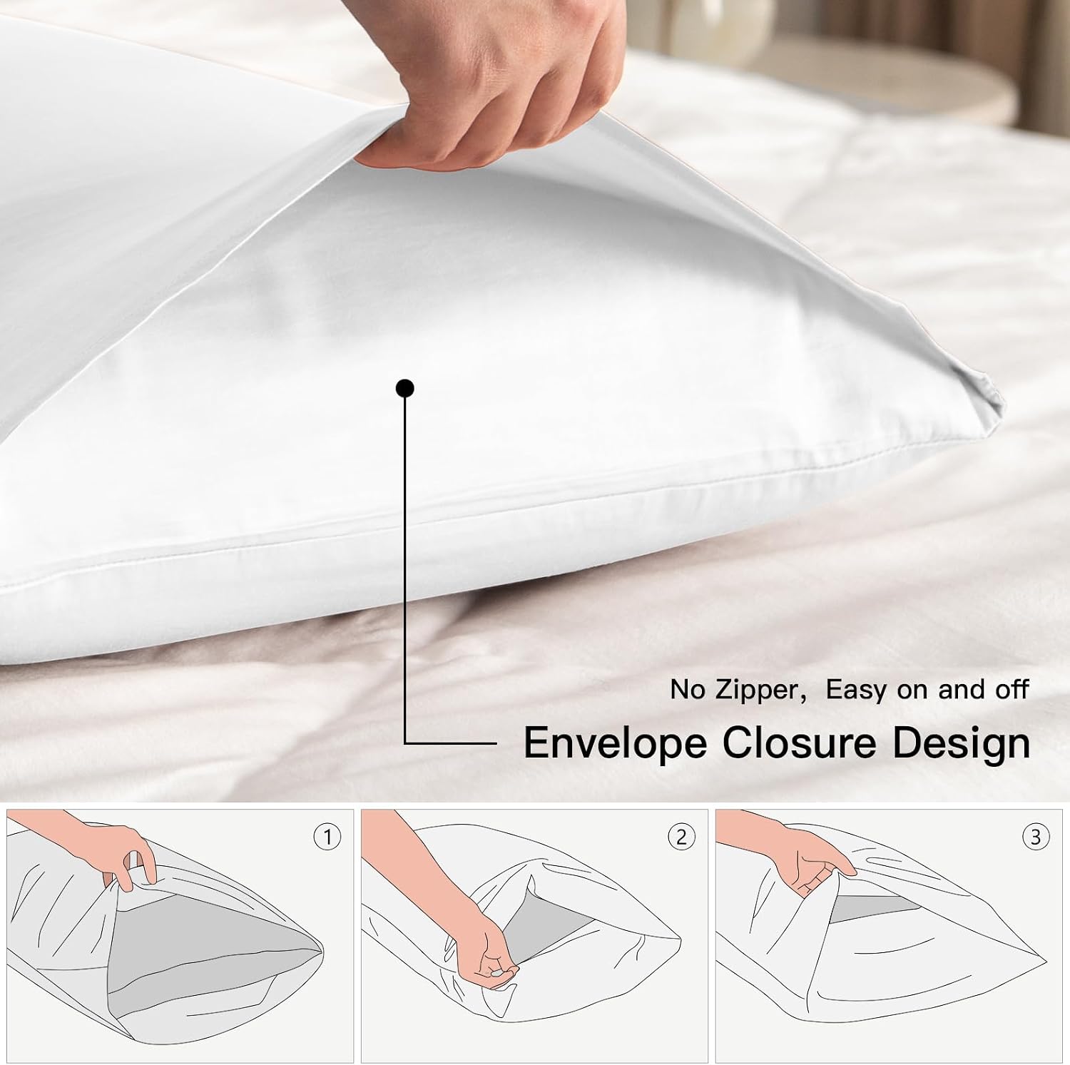 Detalle de Deep Dream cotton pillowcases, 600 thread count