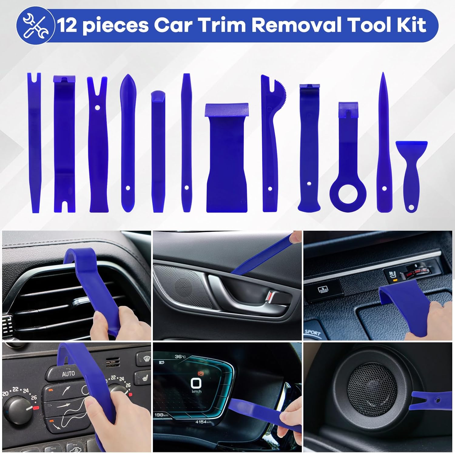 Thumbnail 1 de DUBULL 38-piece Car Trim Removal Tool Kit for Dash & Door Panels