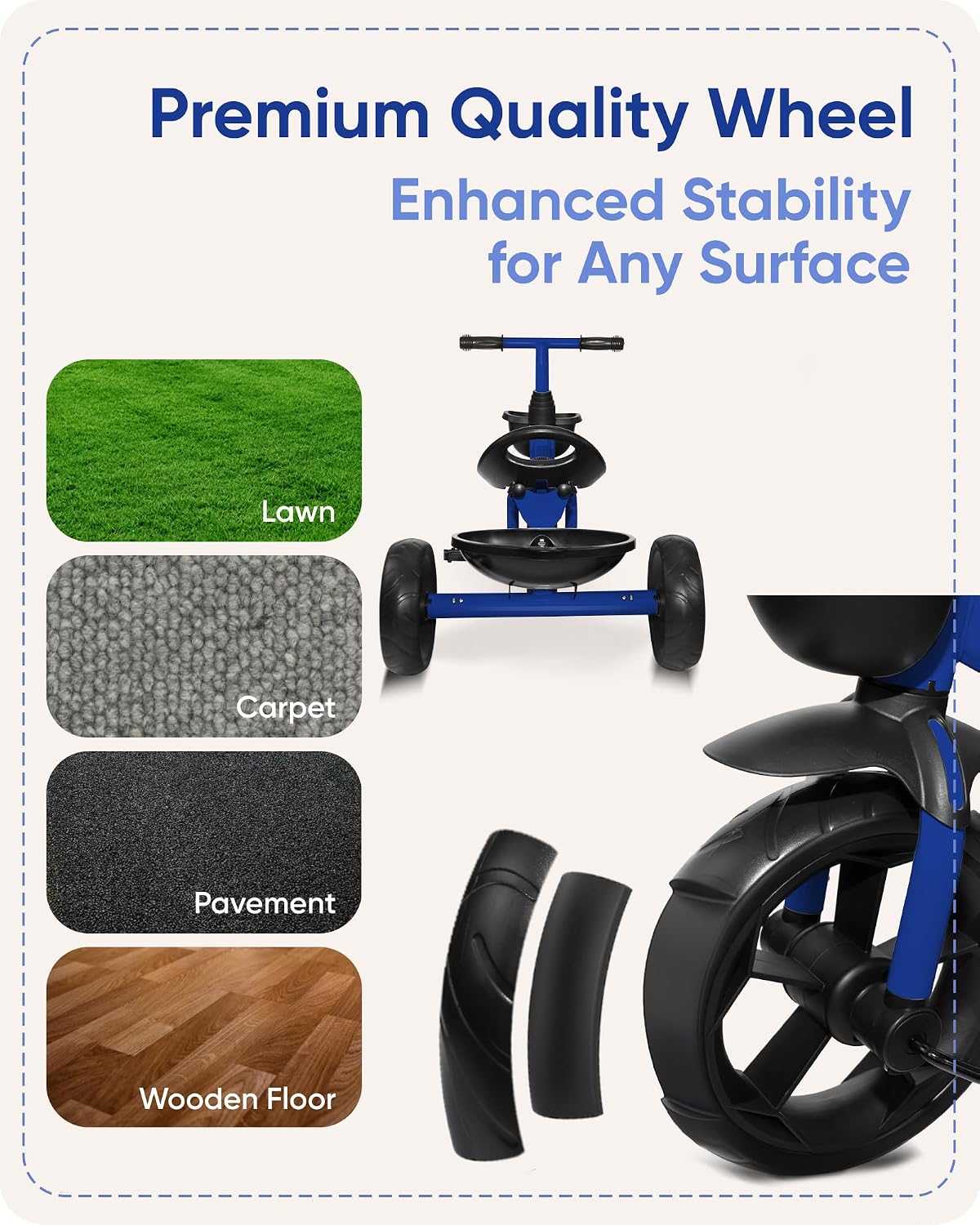 Thumbnail 6 de KRIDDO Kids Tricycle for 2–4 Years