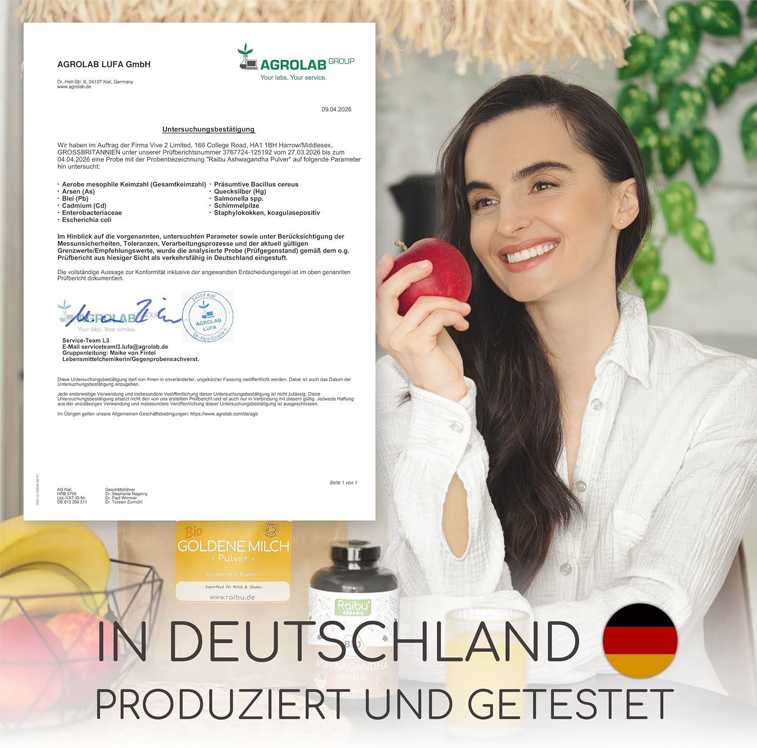 Detalle de Raibu Bio Ashwagandha Pulver 250 g – 100% Wurzel, Bio & aus Deutschland