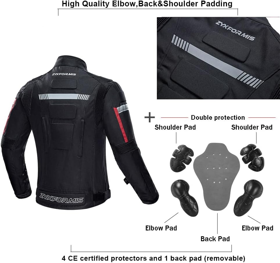 Thumbnail 4 de Zyxformis Chaqueta de moto impermeable 4 protecciones