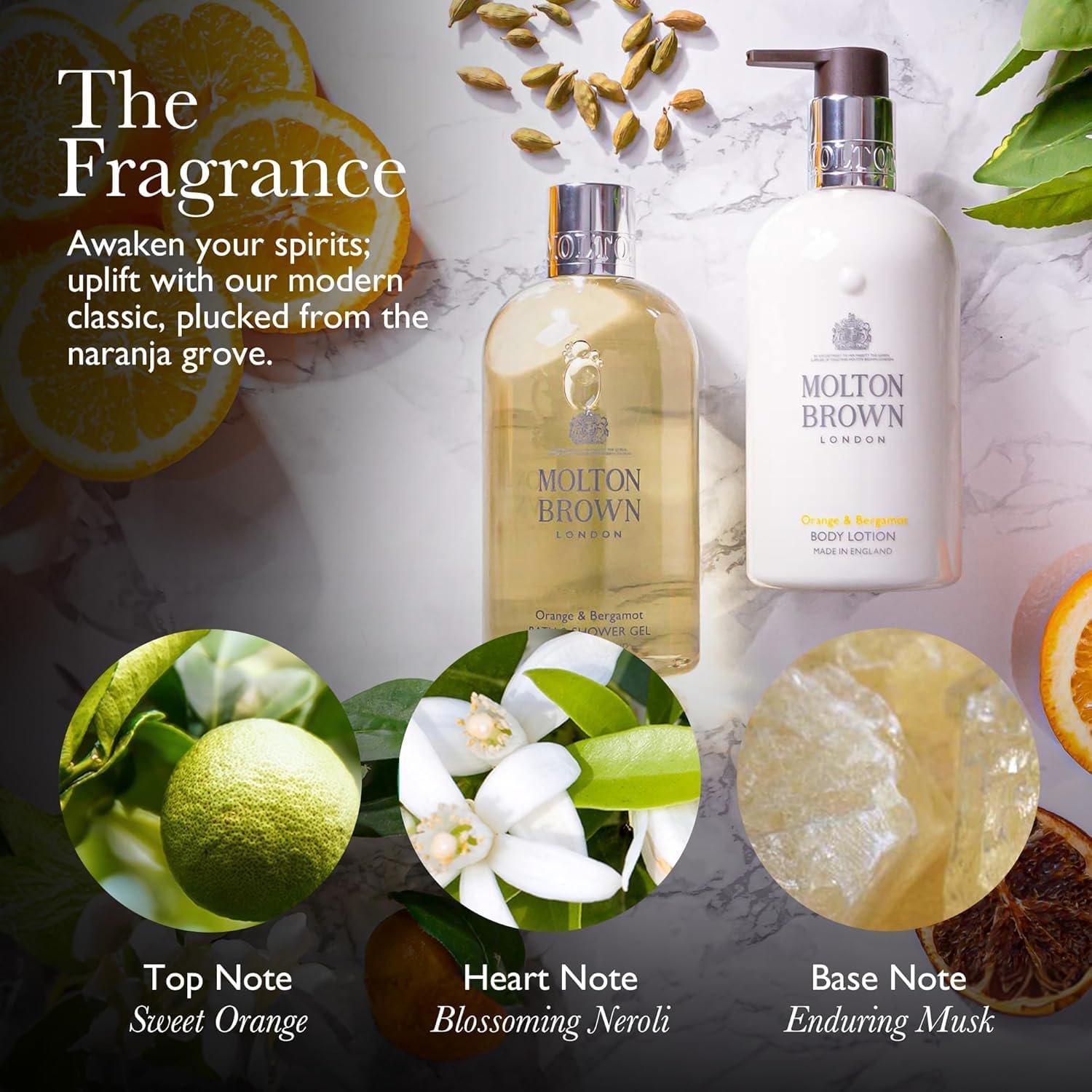Thumbnail 1 de Molton Brown Orange and Bergamot Single Wick Candle 190 g – energising home fragrance