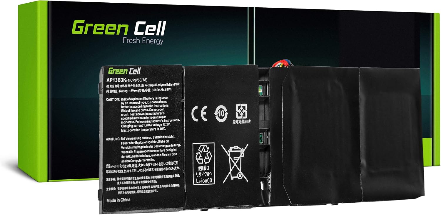 Detalle de Batteria di ricambio Green Cell AP13B3K/AP13B8K/AL13B3K per Acer Aspire ES1-511 e serie V5/V5-5/V5-57x