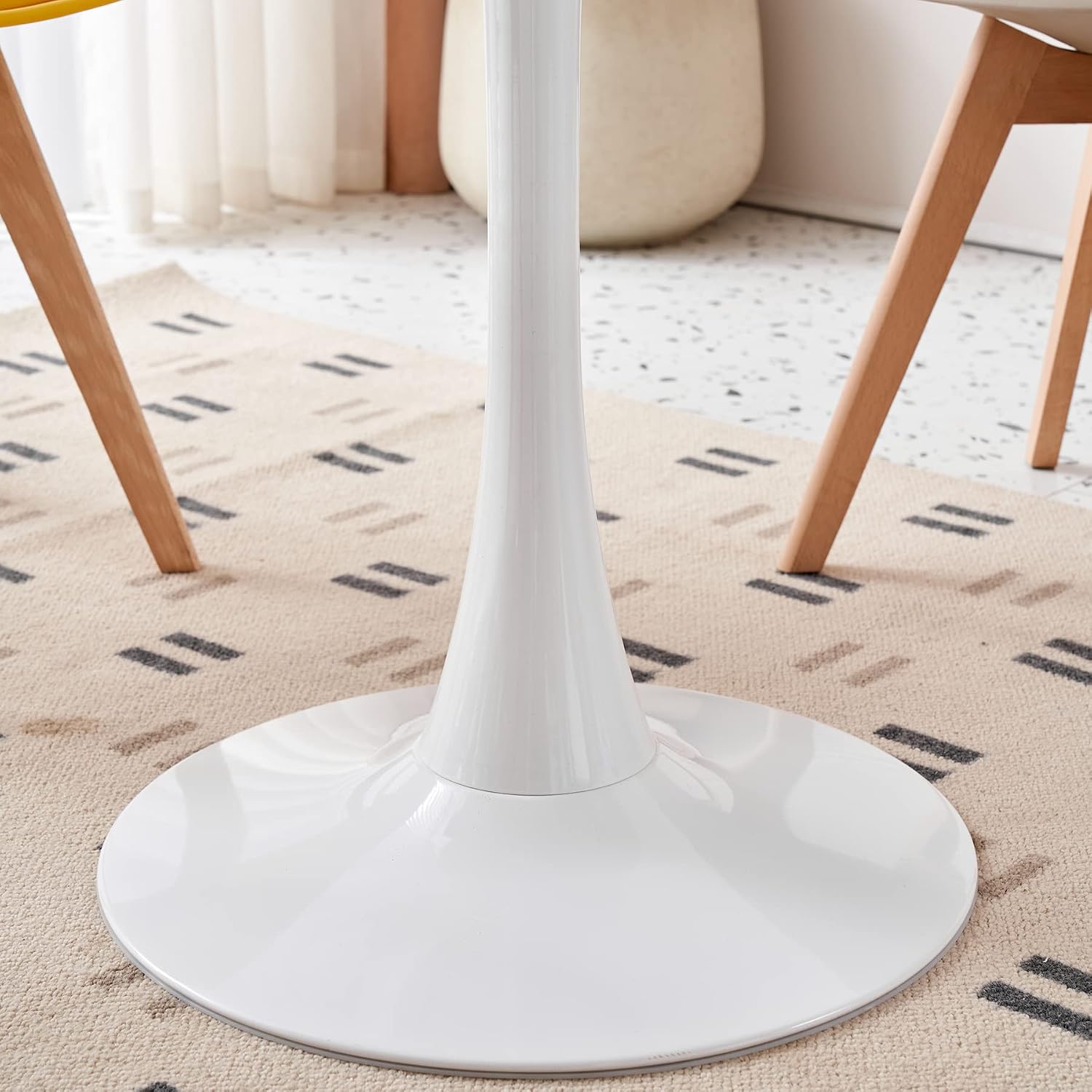Thumbnail 5 de BenyLed ronde eettafel 80 cm met wit MDF-blad en tulpenvoet