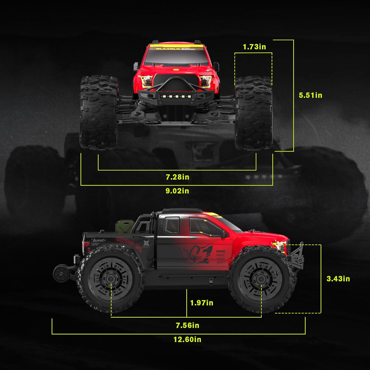 Thumbnail 5 de VIRCAS 1/14 Brushless RC Monster Truck 50+ MPH