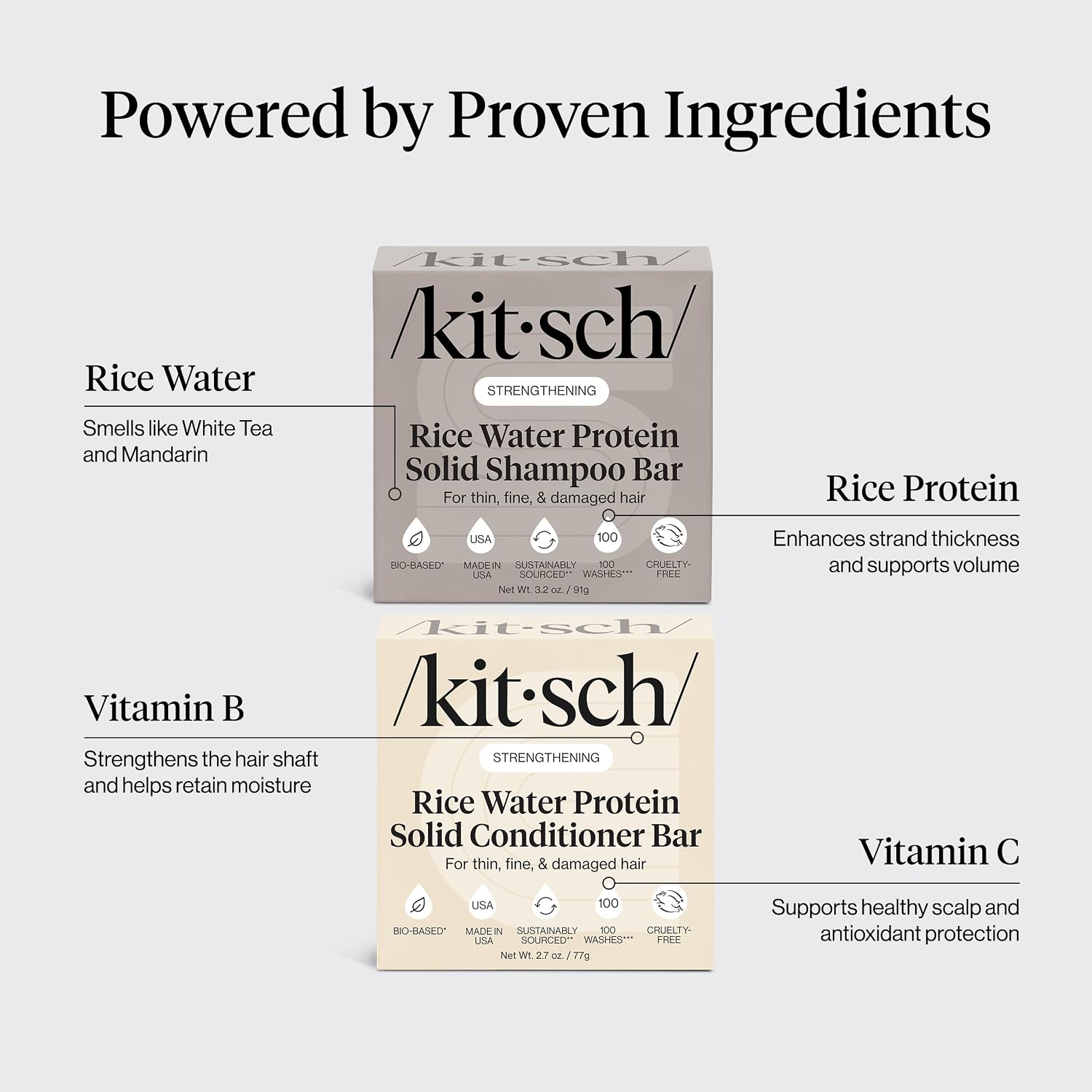Thumbnail 4 de Kitsch Rice Water Protein Solid Shampoo Set