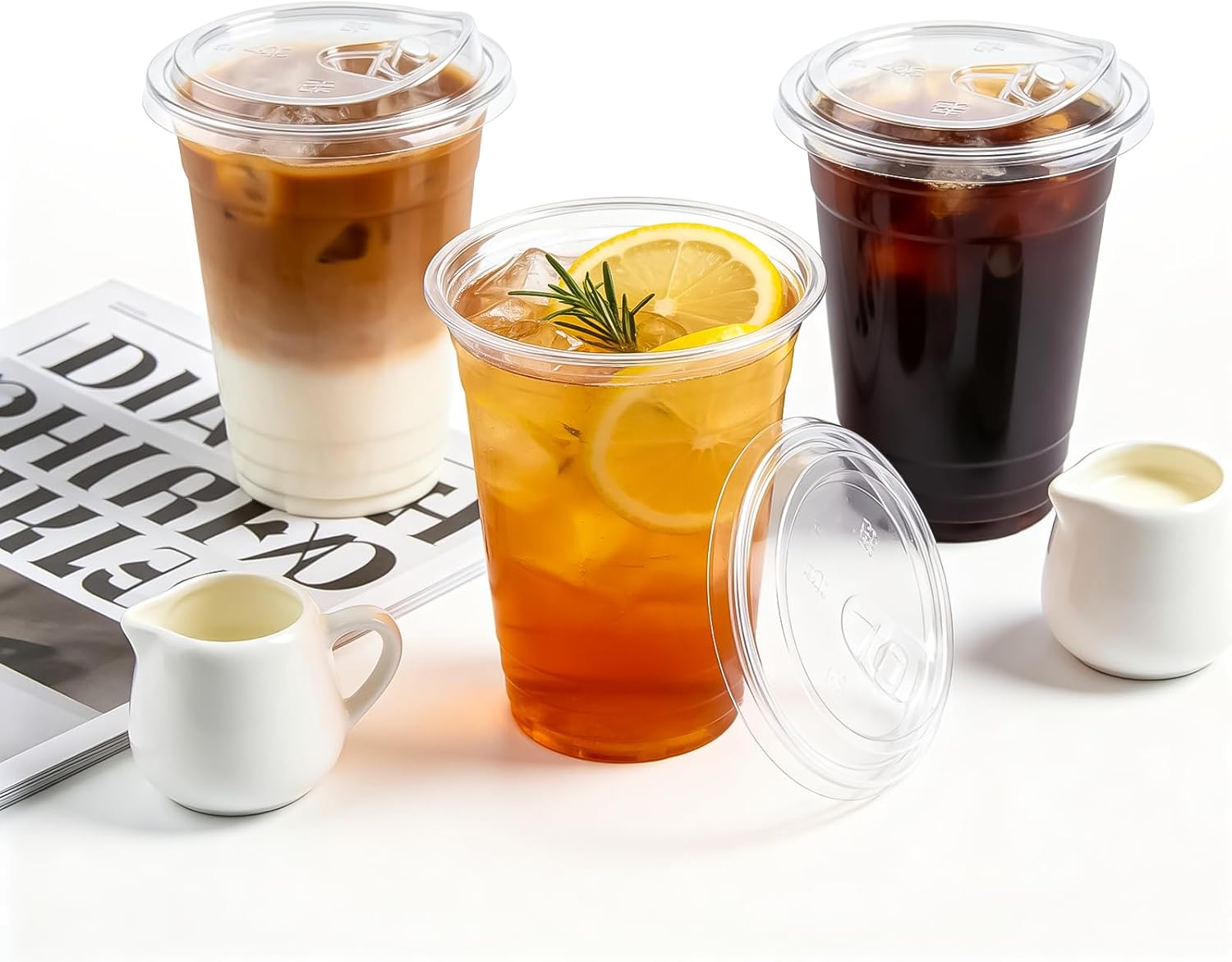Thumbnail 6 de Clear Plastic Cups with Lids, 20 oz