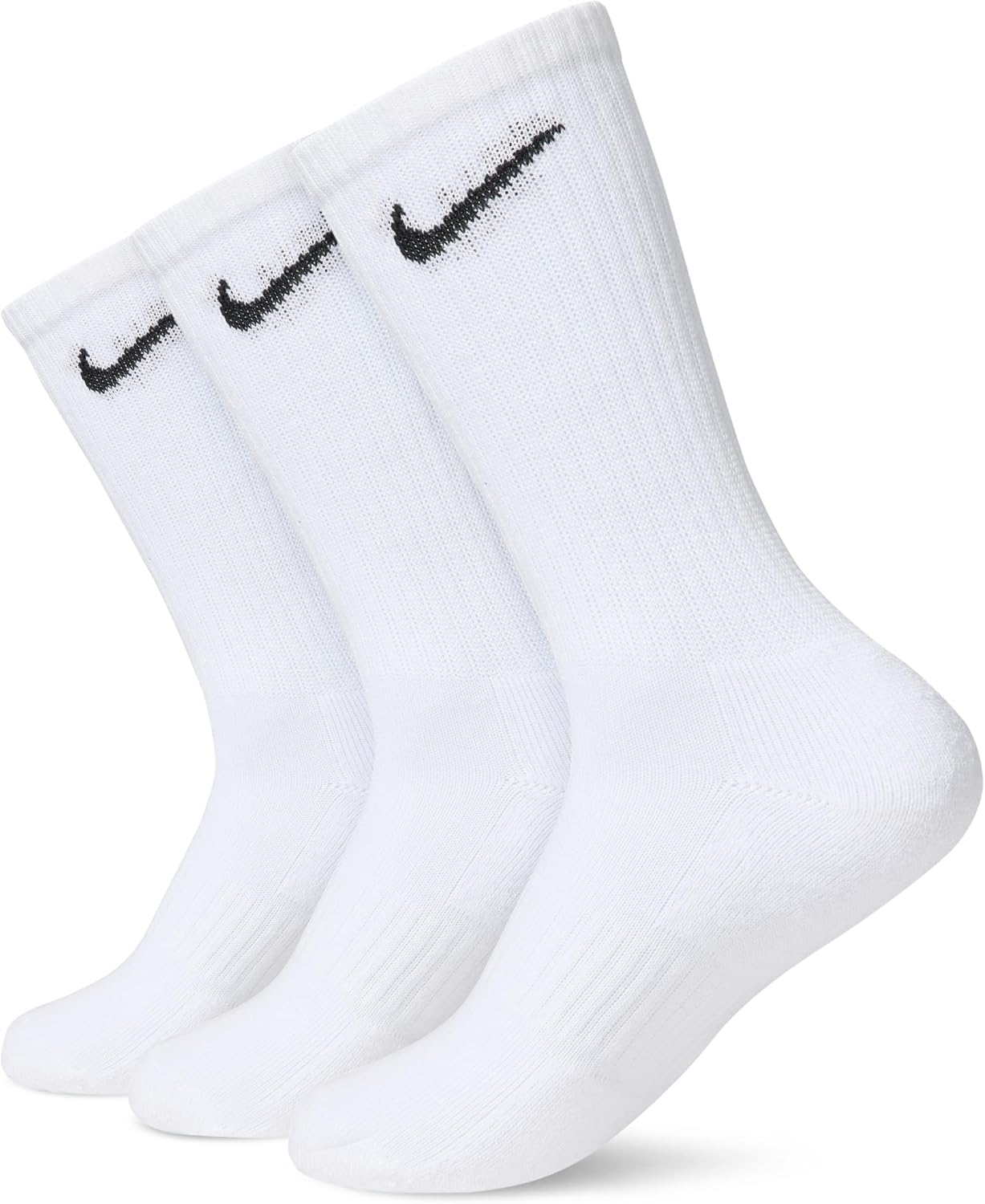 Detalle de Nike Mixte Everyday Cushioned Chaussettes – Blanc (white/black), S EU