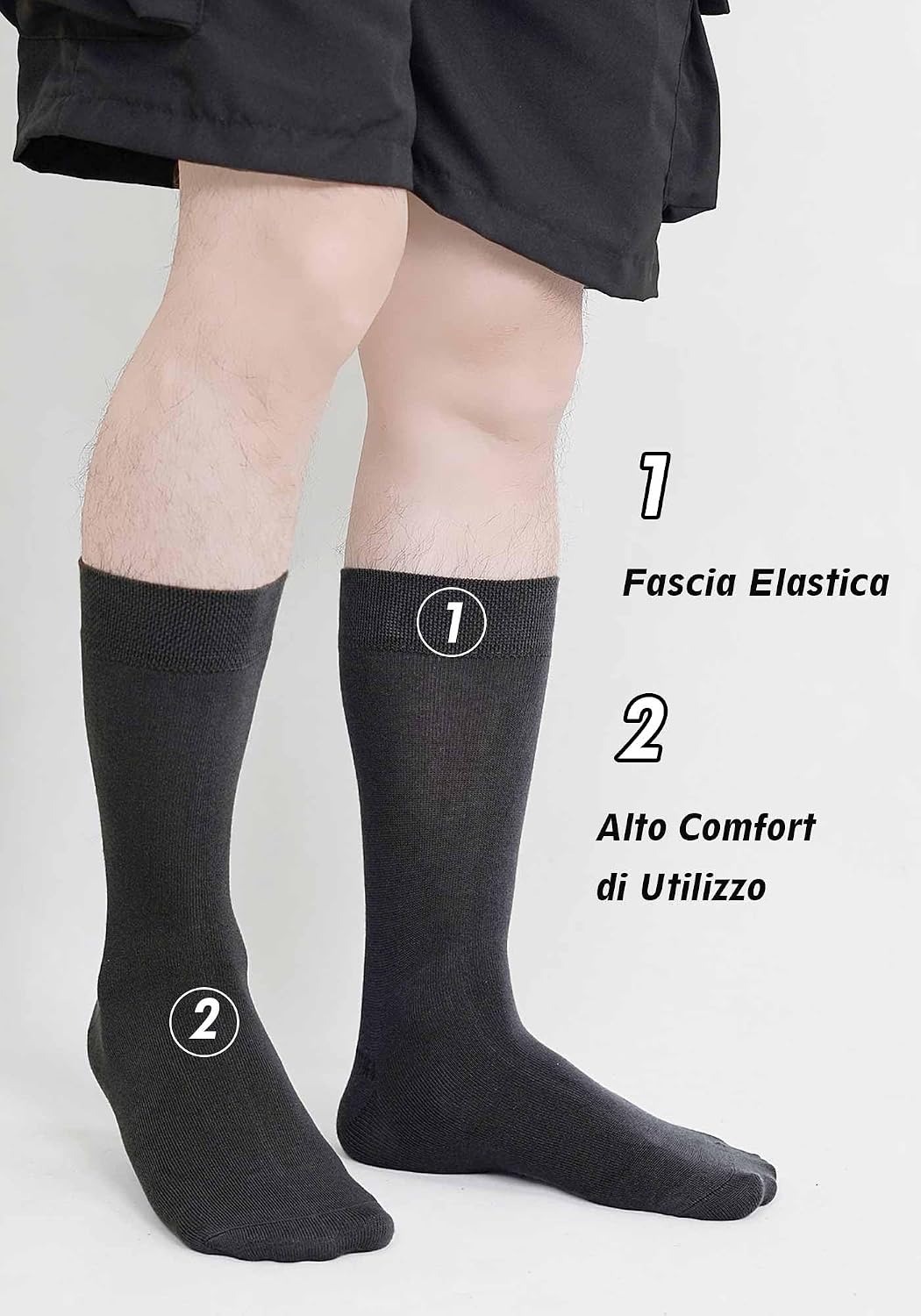 Detalle 2 de ZAKASA Calzini Bambù Uomo Traspiranti 39-46