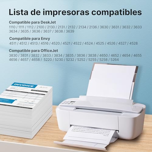 Detalle de Tiorumcs 302 XL Cartuchos para HP 302 XL Negro y Color (2-Pack) compatibles, HP Envy 4520/4524