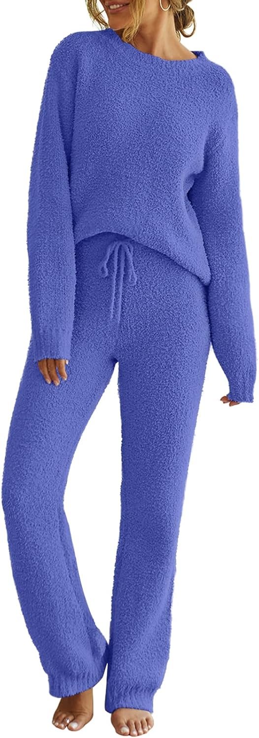 Detalle de MEROKEETY Women's Fleece Lounge Set