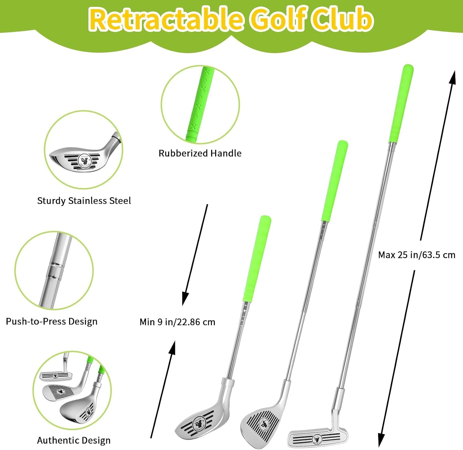 Detalle de AOSITE 5-in-1 Toddler Golf Game Set