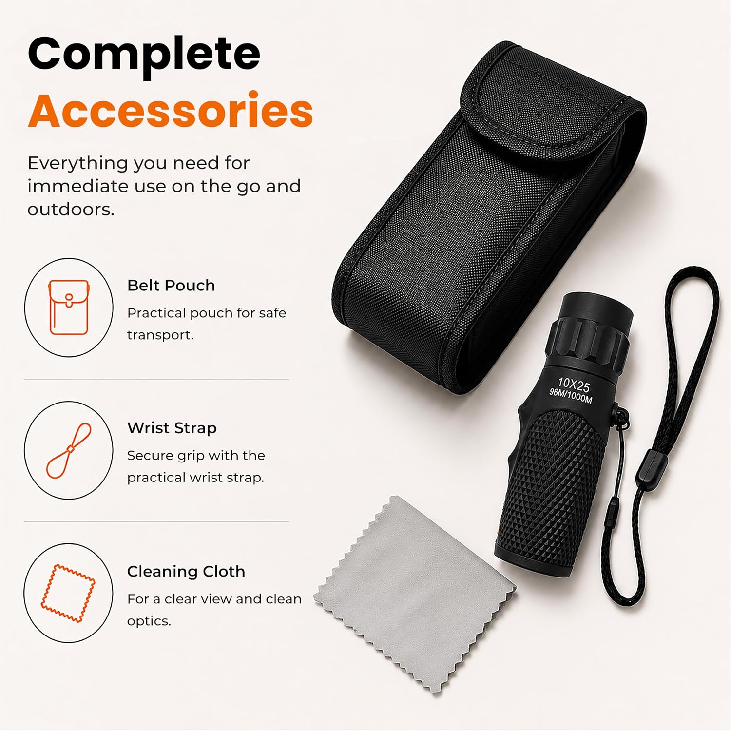 Detalle 1 de Technaxx TX-176 10x25 monocular for hiking, hunting, travel and bird watching