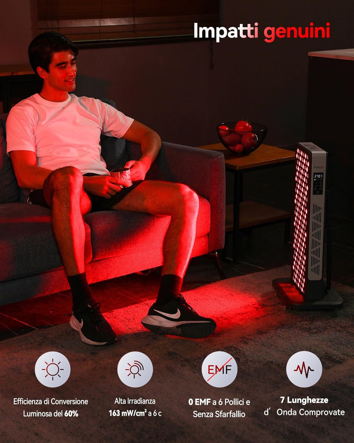Thumbnail 6 de FliKEZE Lampada Infrarossi a 156 LED: luce rossa e infrarossa per benessere e rigenerazione