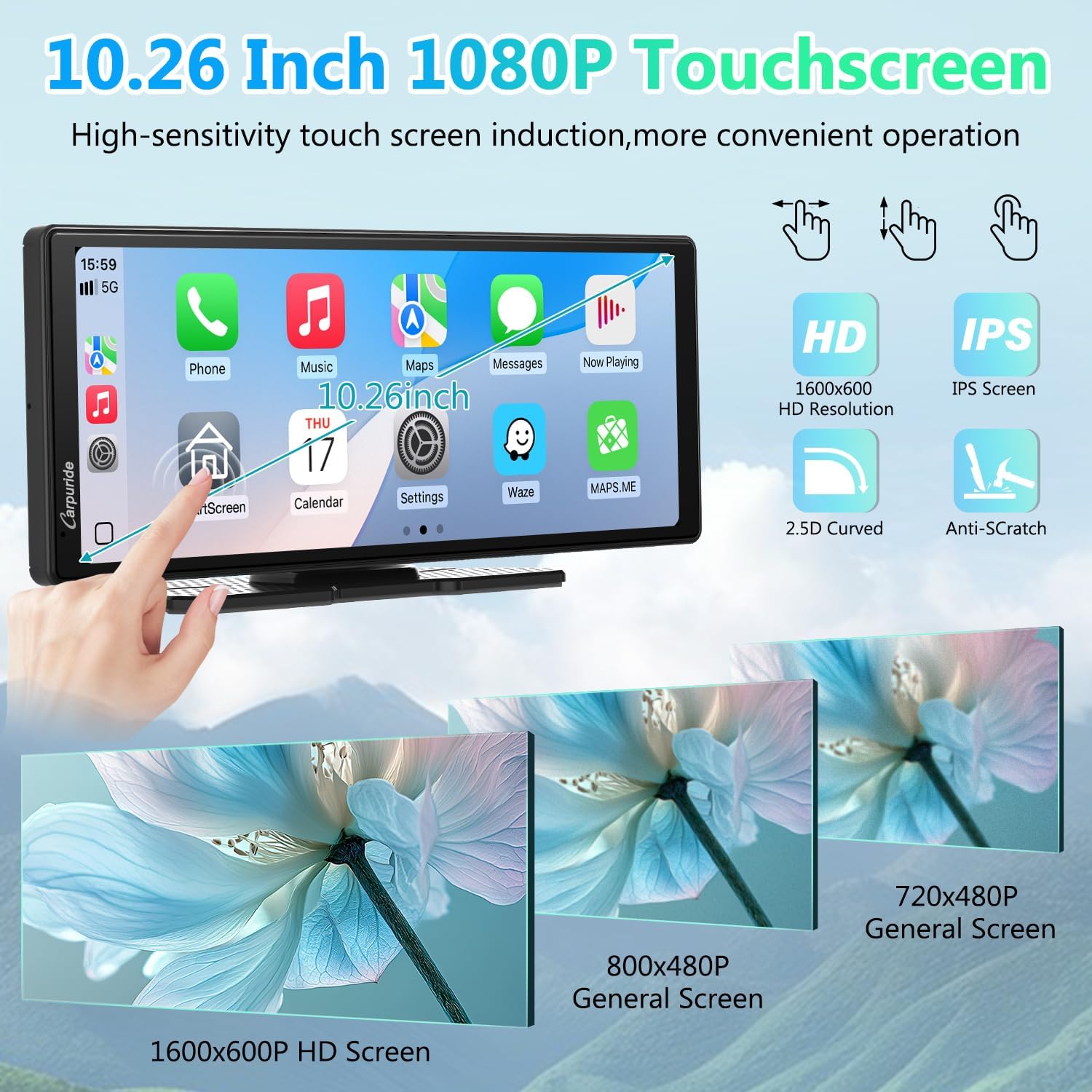 Thumbnail 6 de Carpuride V92 Portable Car Stereo 10.26in