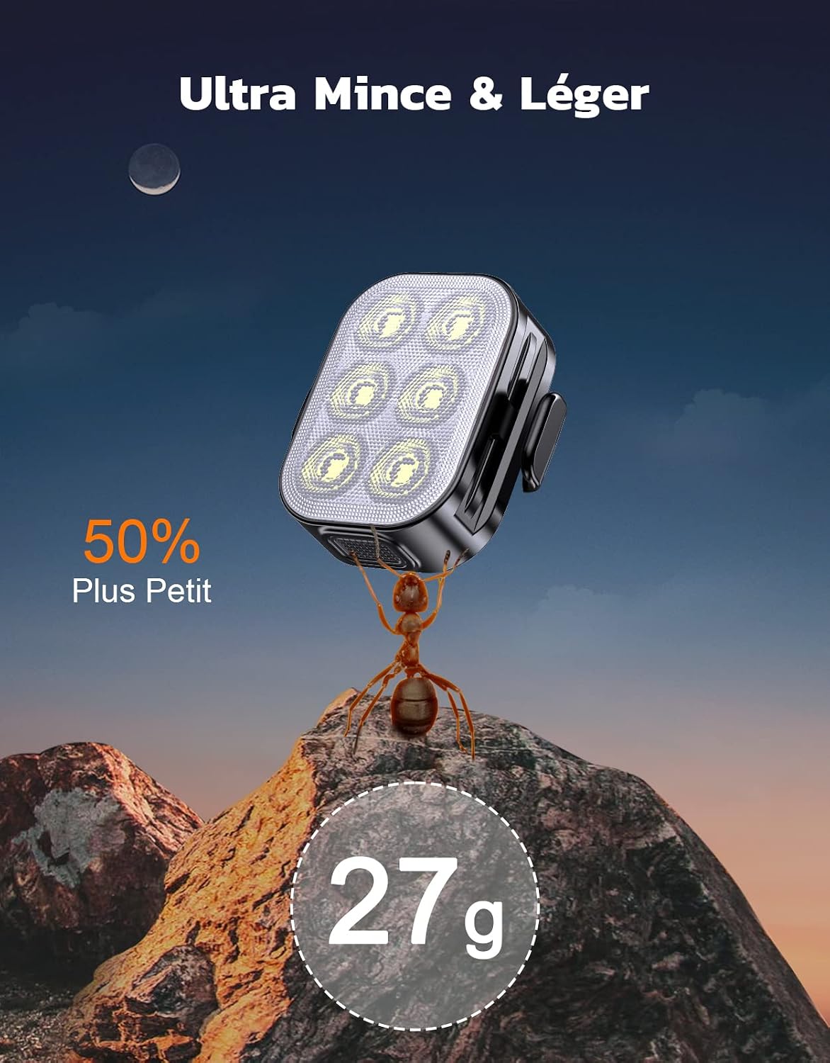 Thumbnail 3 de Glangeh Lumière Vélo Avant et Arrière 4+6 Modes – Ultra Fine, USB Rechargeable