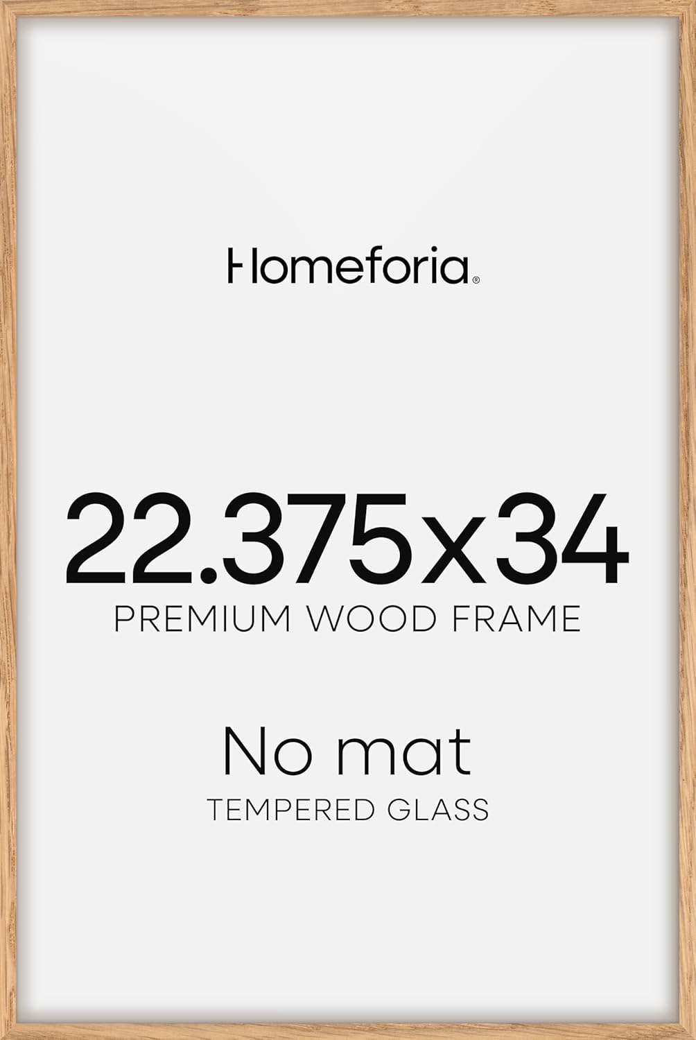 Detalle de Homeforia 22.375x34 Puzzle Frame — Natural Oak, High-End Gallery-Style Wood Frame