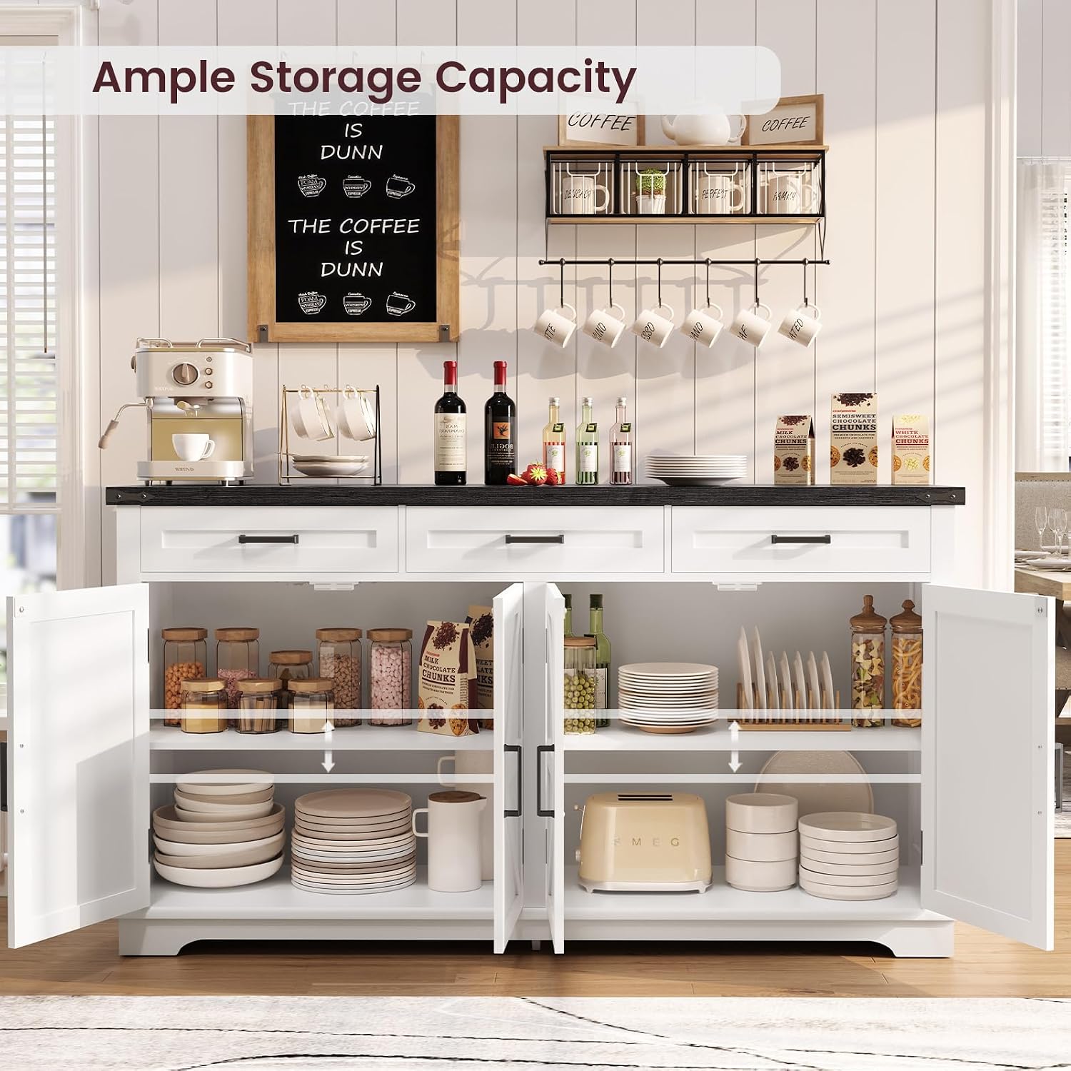 Detalle de Usikey Buffet Cabinet, 61-Inch