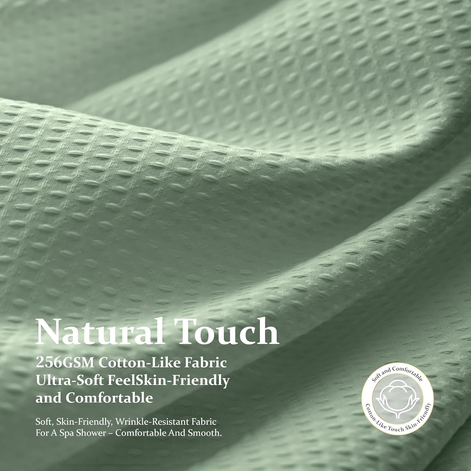Thumbnail 2 de Dynamene Sage Green Shower Curtain 72x72