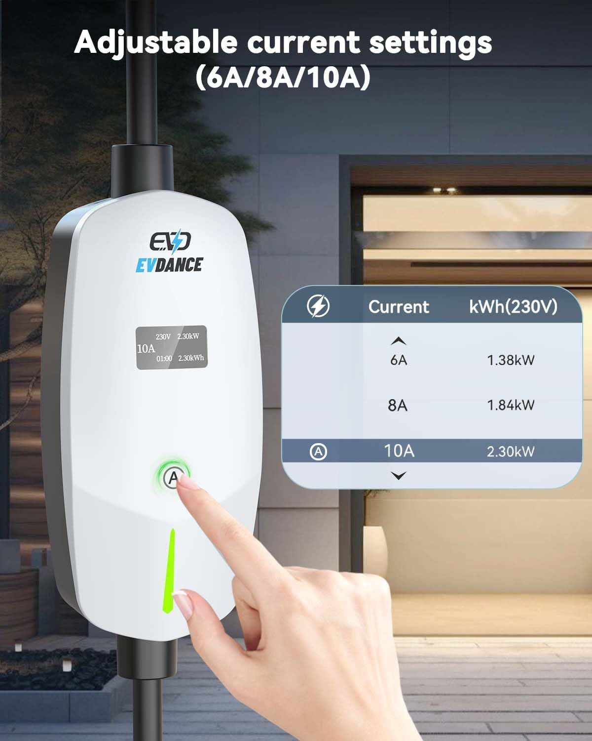 Detalle 2 de EVDANCE EV Charging Cable 6m — Type 2 car charger