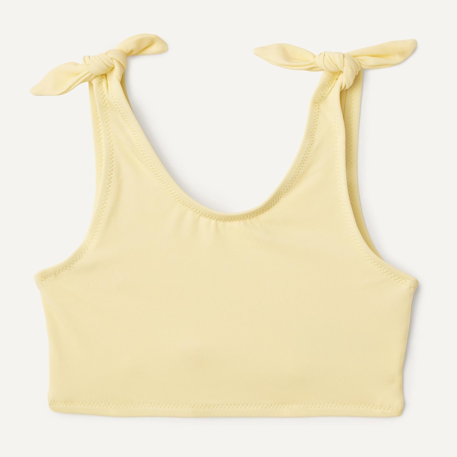Detalle de Amazon Essentials Maillot de bain bikini 2 pièces avec nœud pour fille : coupe ajustée et tissu à séchage rapide