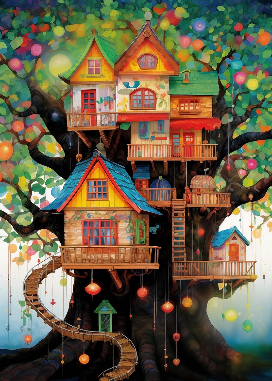 Detalle de Tree House 1000-Piece Art Puzzle 🎨