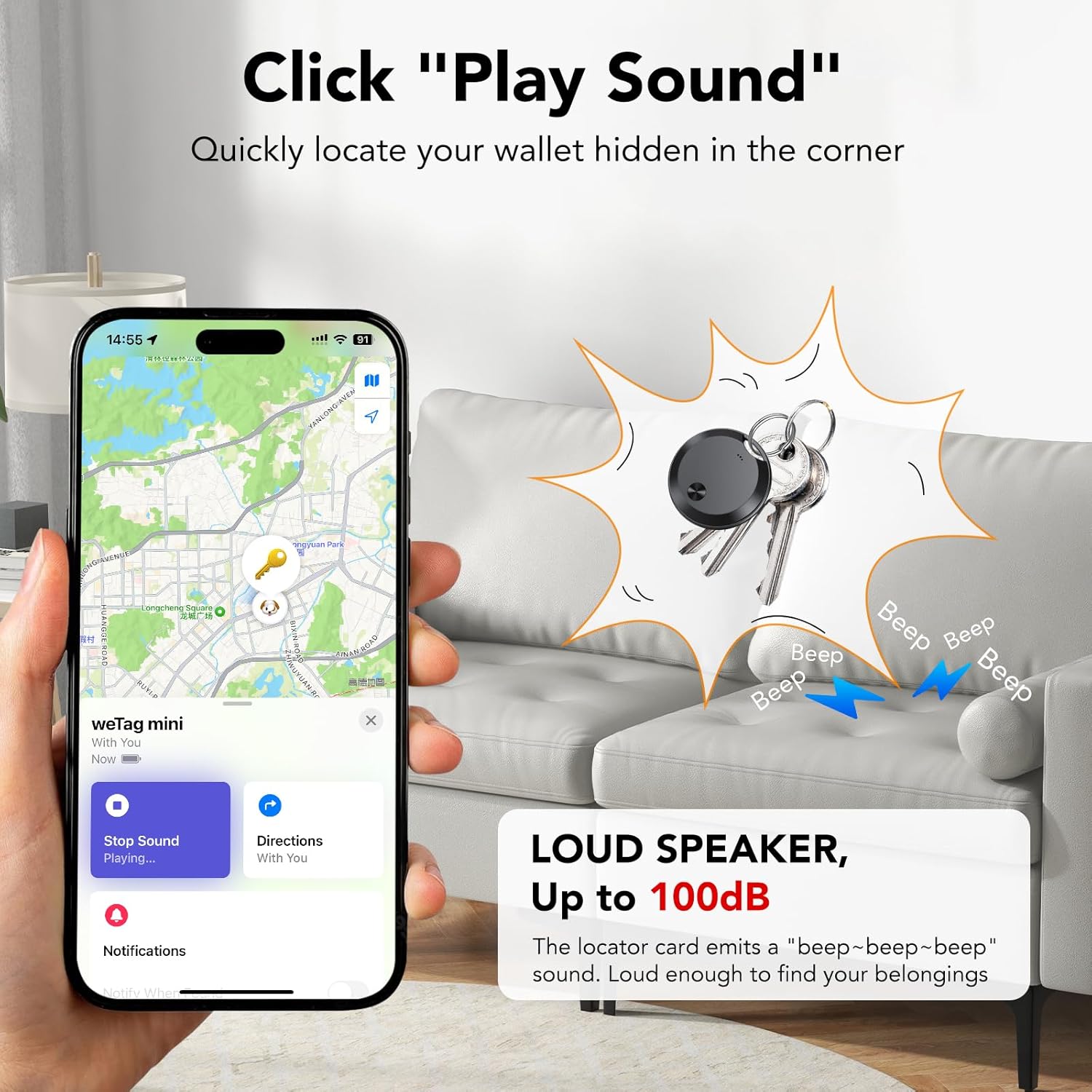 Thumbnail 2 de 2026 Smart Tracker Tags 4 Pezzi (solo iOS) compatibili con Apple Dov’è, Bluetooth per chiavi e bagagli, IP68